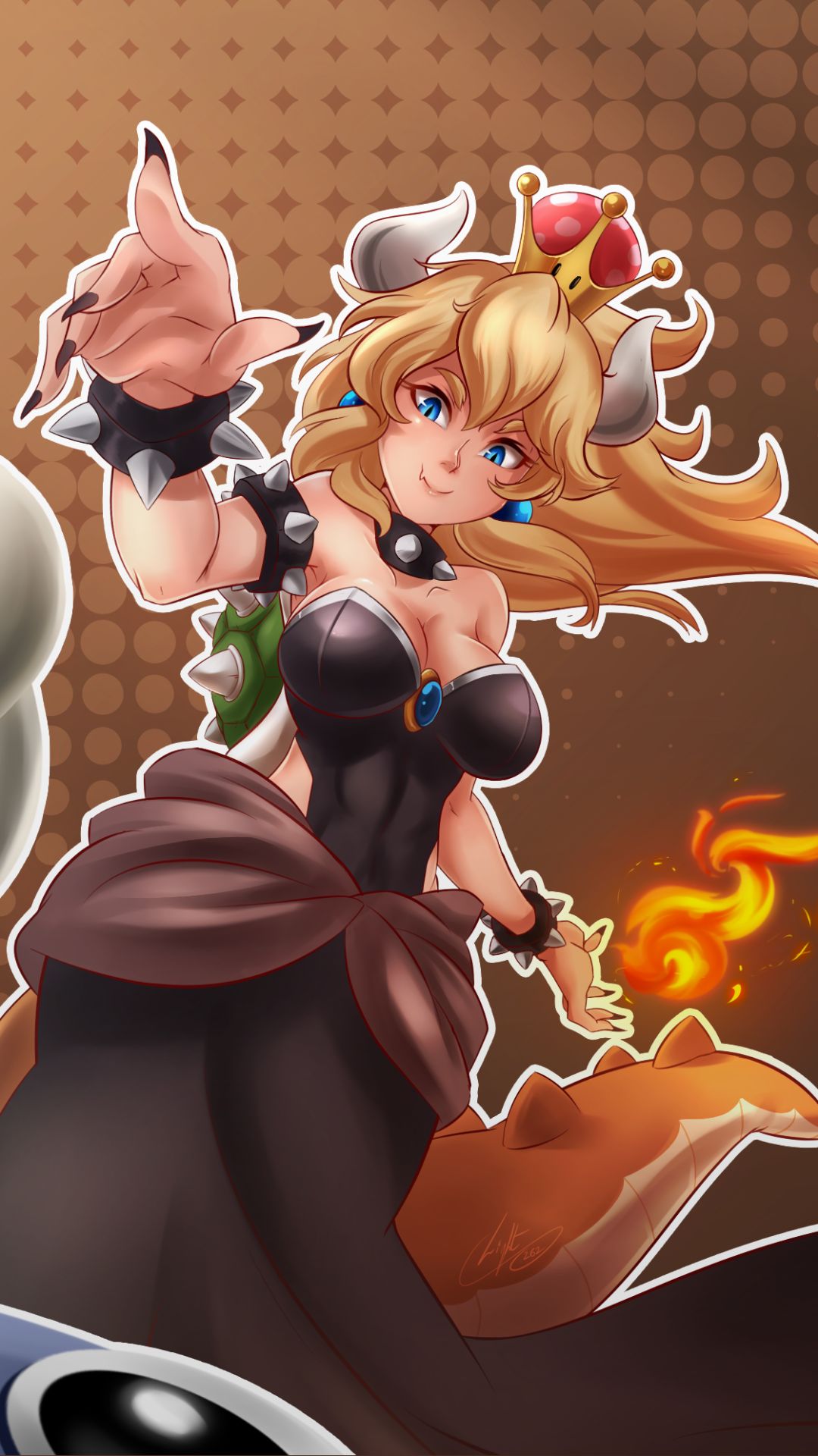 Download mobile wallpaper Mario, Crown, Blonde, Blue Eyes, Video Game, Piranha Plant, Bowsette for free.