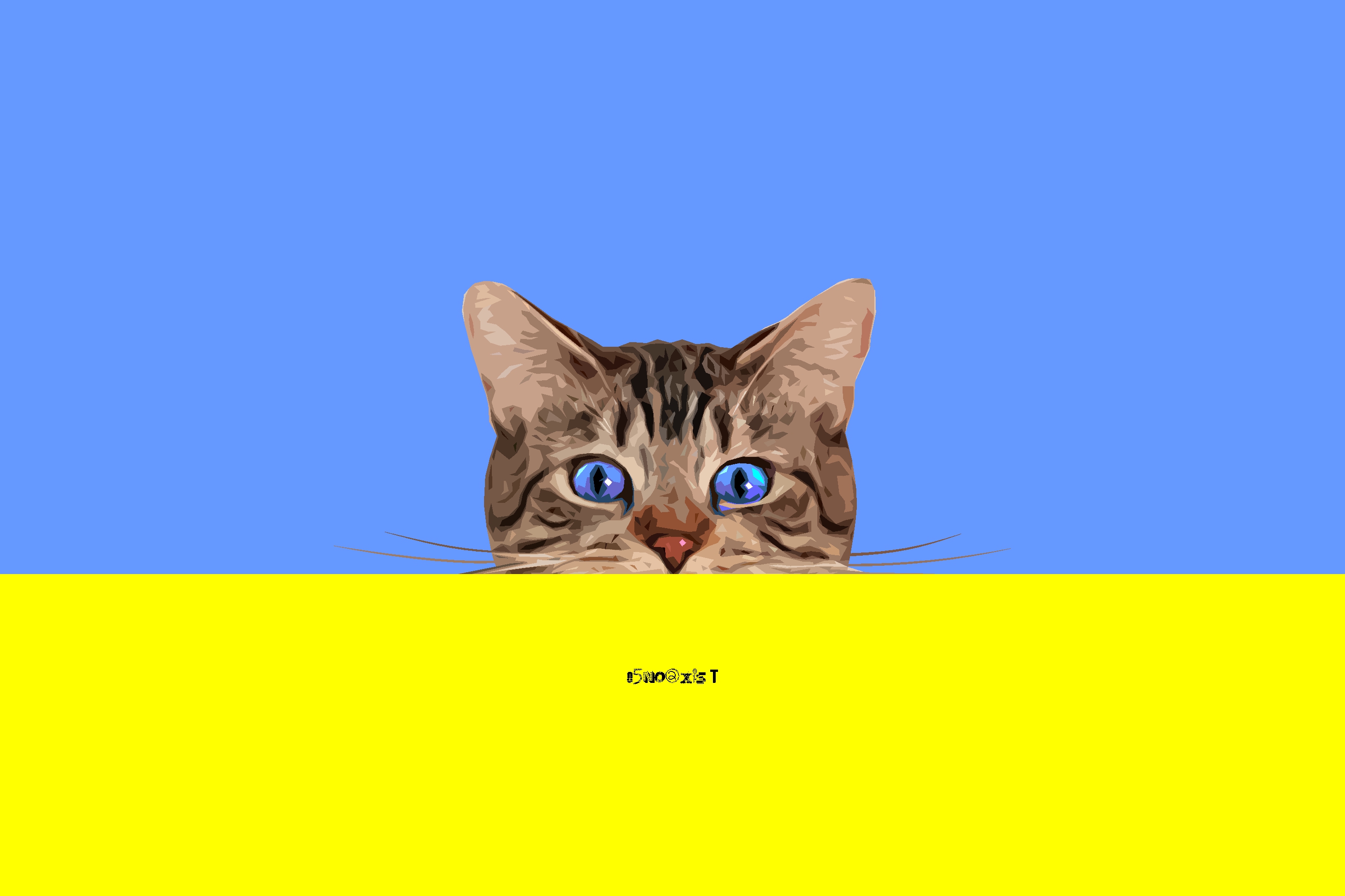 Free download wallpaper Cats, Cat, Kitten, Animal, Blue Eyes, Simple, Minimalist on your PC desktop