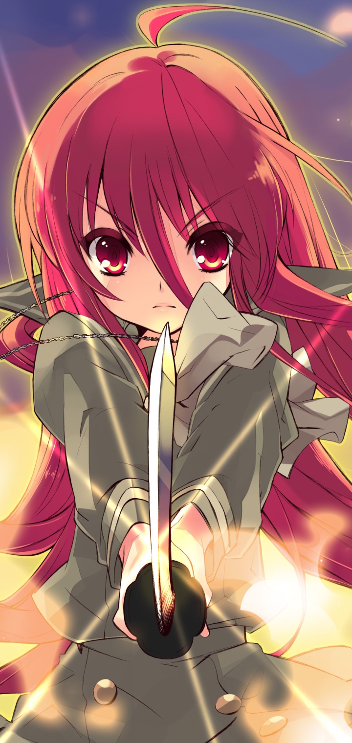 Download mobile wallpaper Anime, Weapon, Sword, Pink Hair, Long Hair, Shakugan No Shana, Shana (Shakugan No Shana), Pink Eyes for free.