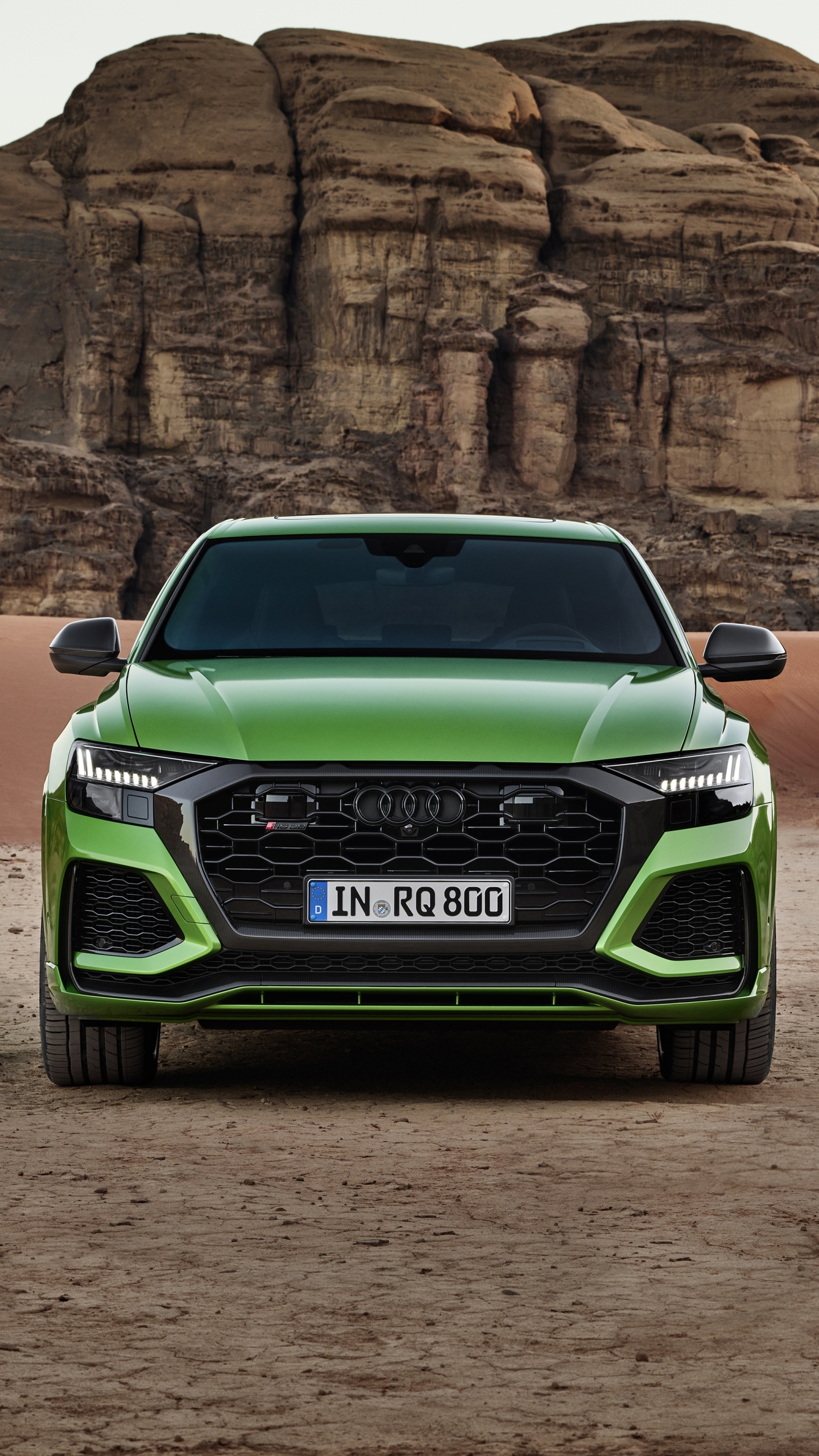 Download mobile wallpaper Audi, Car, Suv, Vehicle, Vehicles, Green Car, Audi Rs Q8 for free.