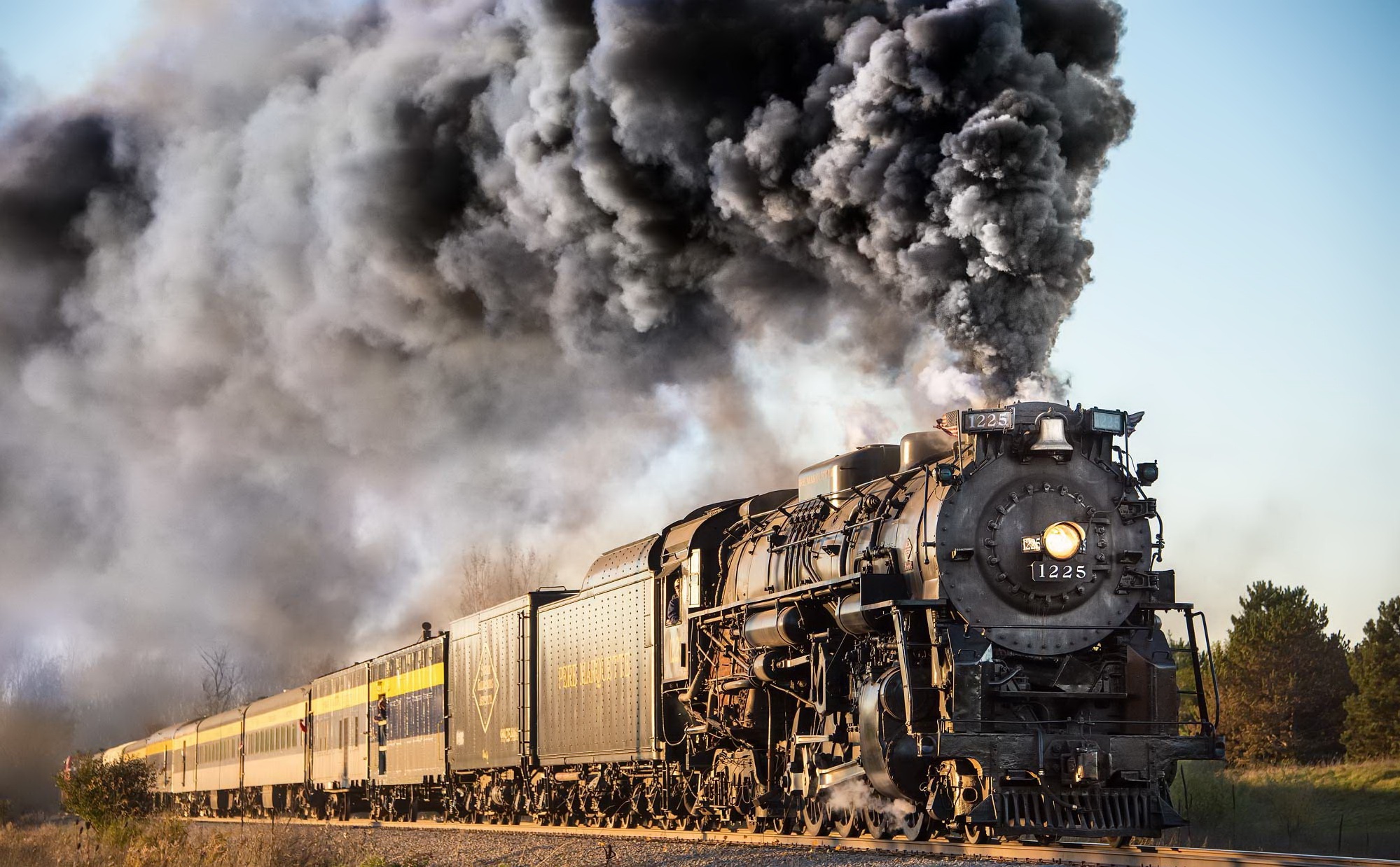 818817 baixar papel de parede veículos, trem, locomotiva, fumaça, comboio a vapor - protetores de tela e imagens gratuitamente