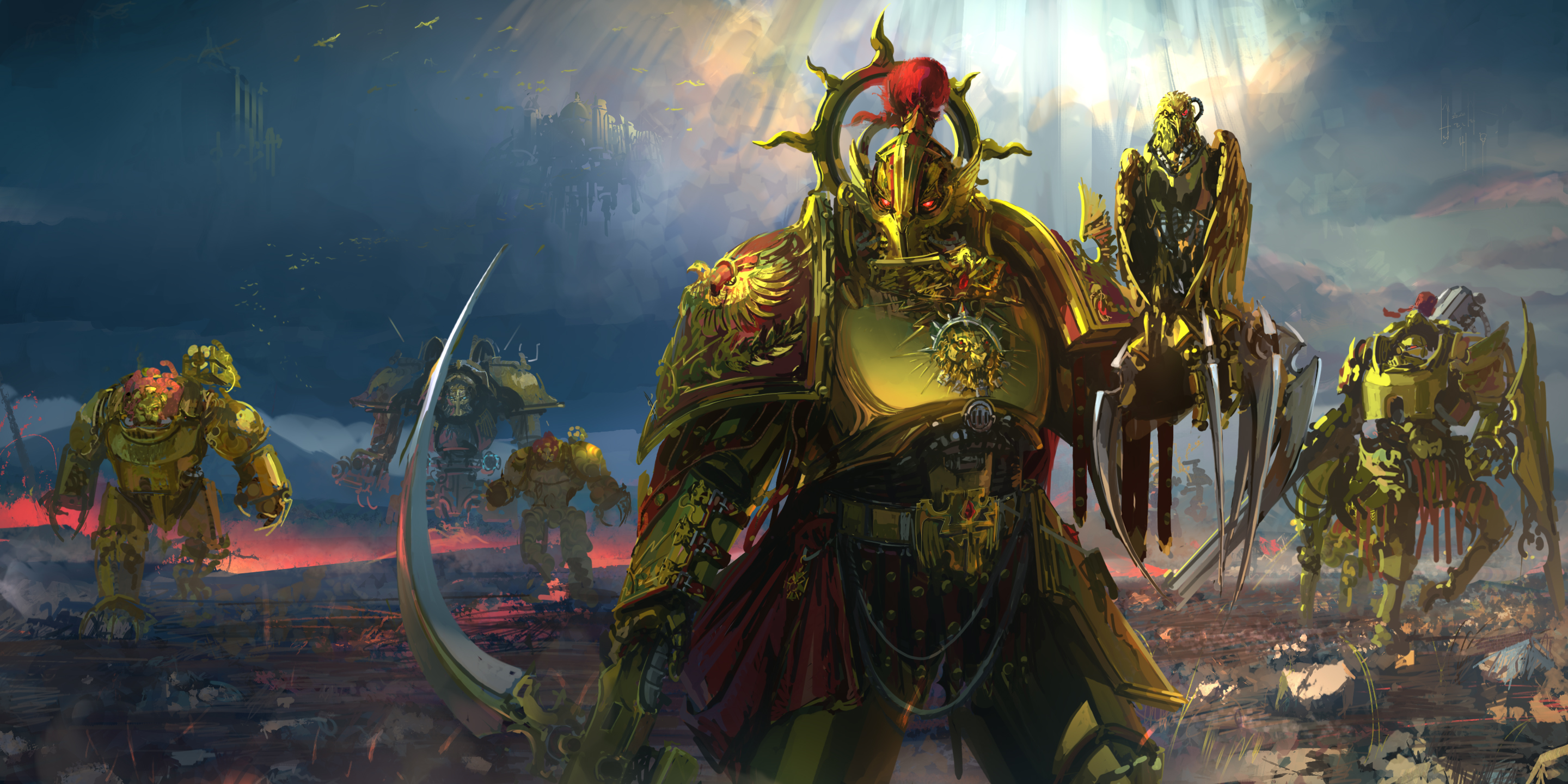 Download mobile wallpaper Warhammer, Warrior, Armor, Warhammer 40K, Video Game for free.