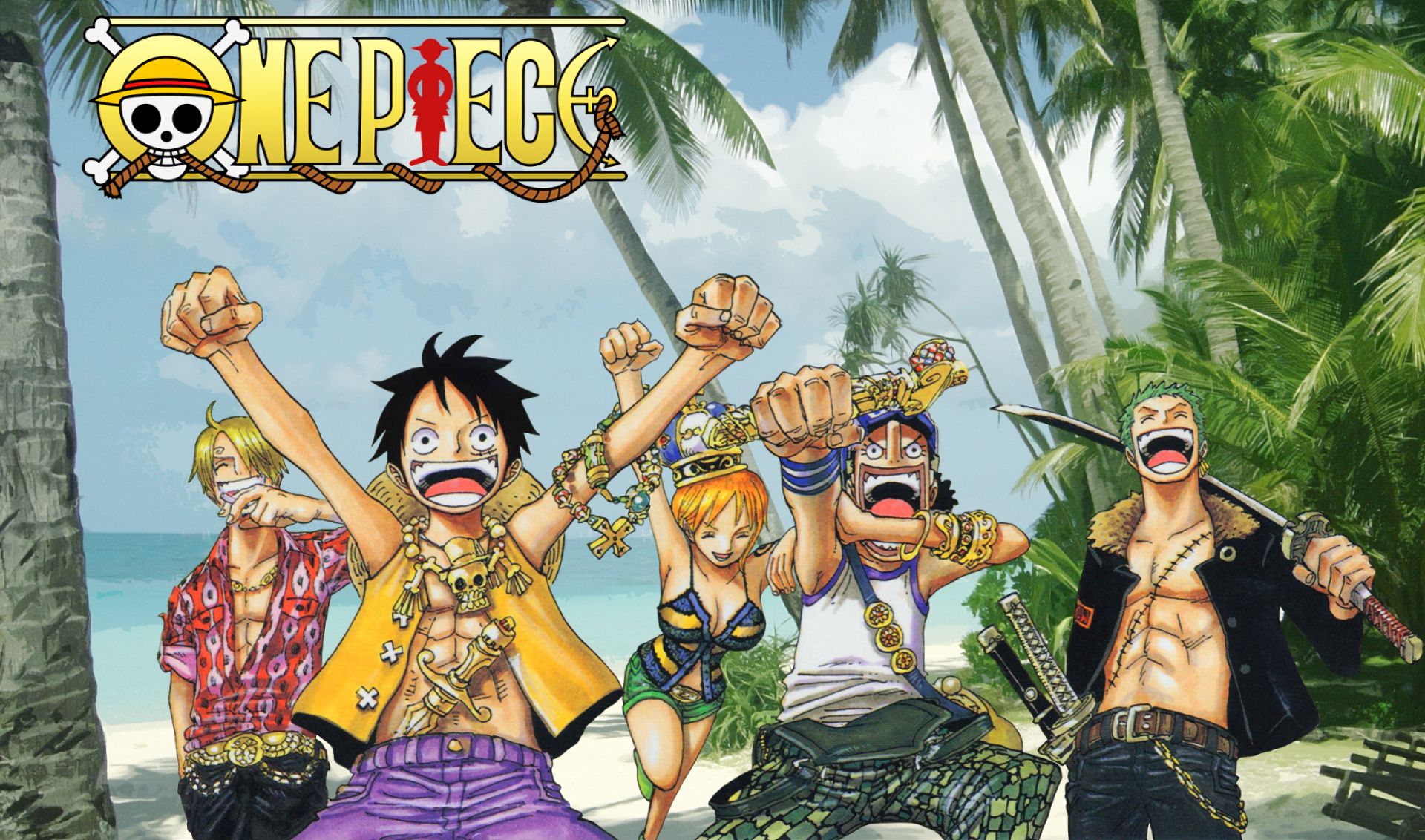 Download mobile wallpaper Nami (One Piece), Roronoa Zoro, Sanji (One Piece), Usopp (One Piece), Monkey D Luffy, One Piece, Anime for free.