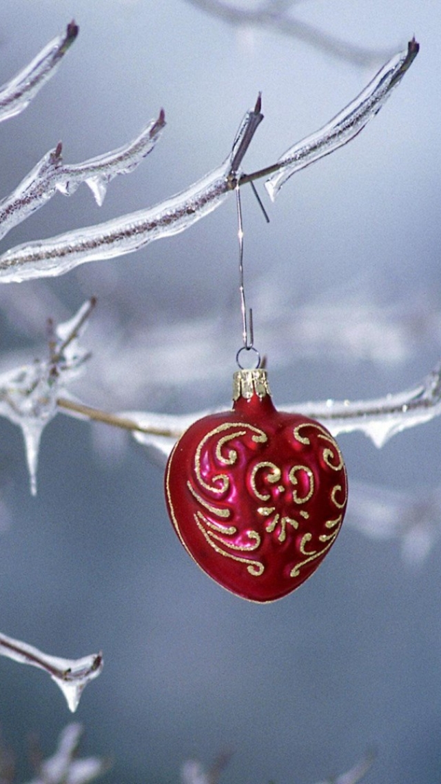 Download mobile wallpaper Winter, Ice, Christmas, Holiday, Frozen, Christmas Ornaments for free.