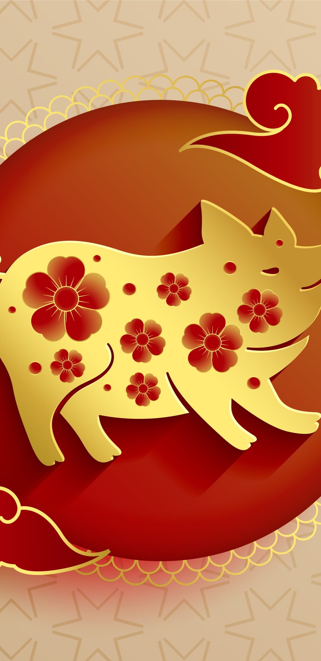Скачать картинку Свинья, Китайский Новый Год, Праздничные в телефон бесплатно.