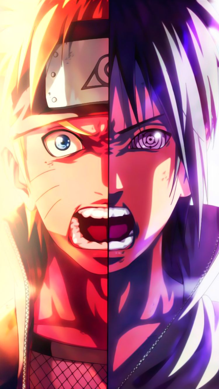 Download mobile wallpaper Anime, Naruto, Sasuke Uchiha, Naruto Uzumaki for free.