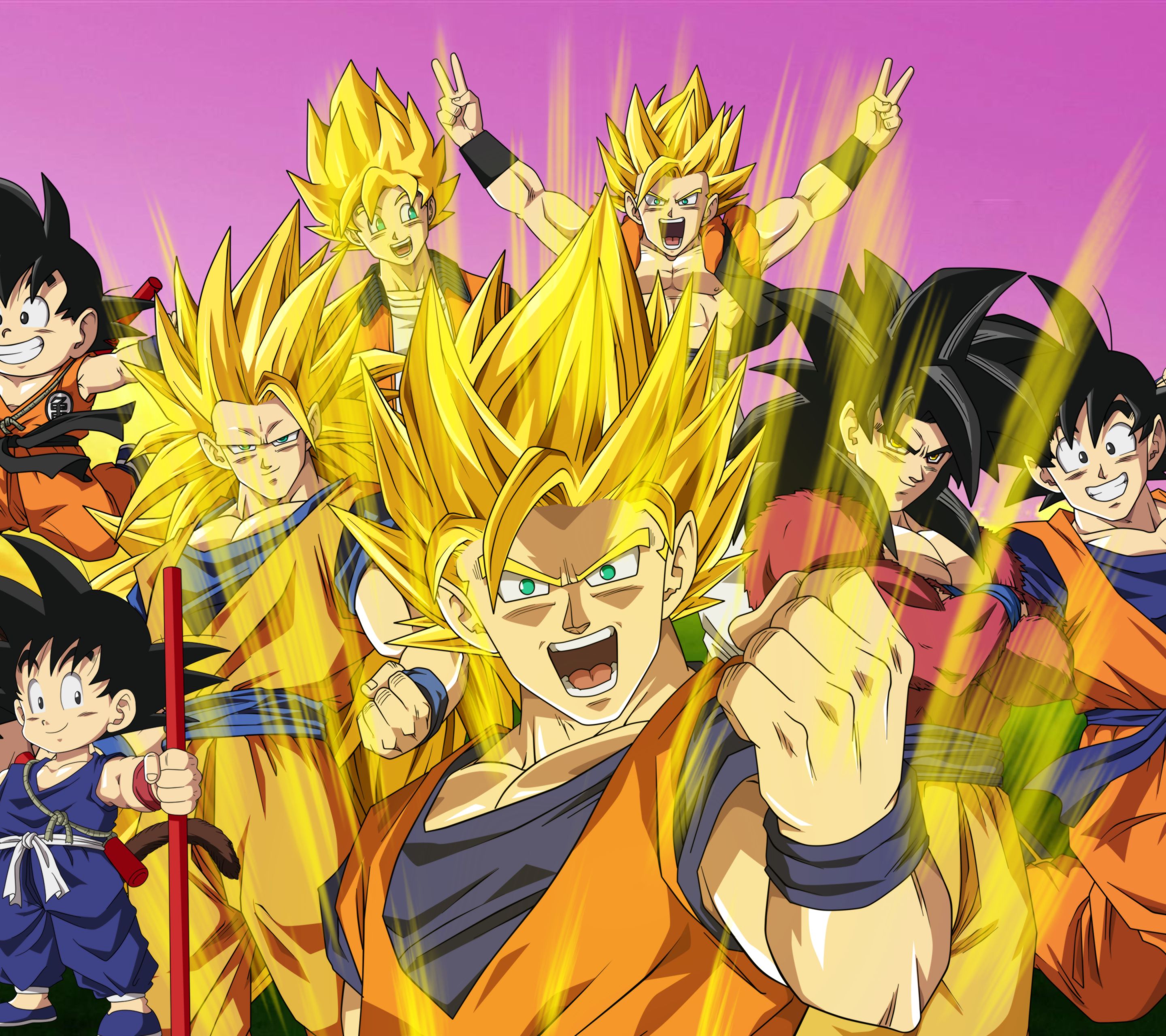 Handy-Wallpaper Dragon Ball, Animes, Son Goku, Dragonball Z, Super Saiyajin kostenlos herunterladen.