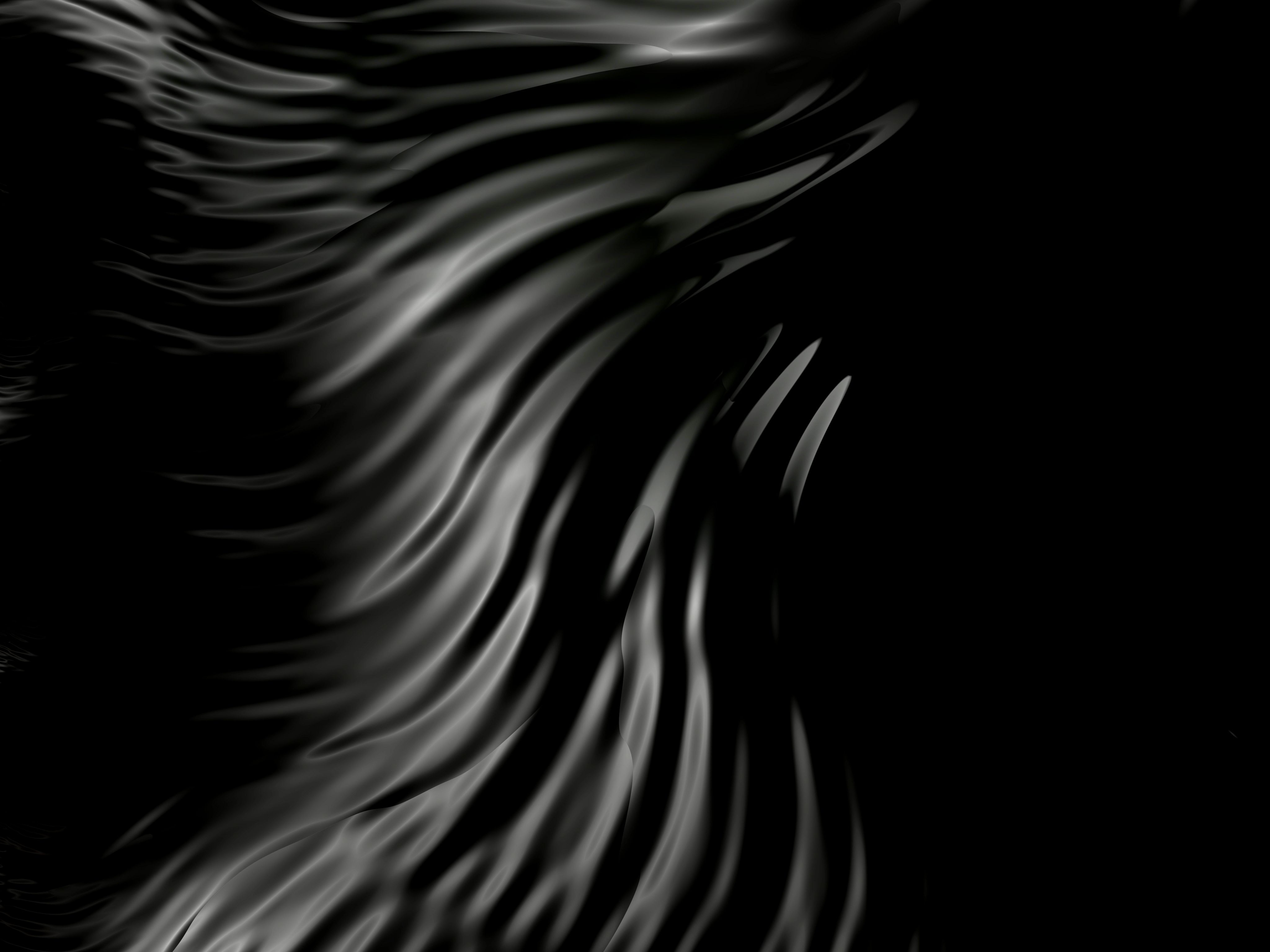 93563 завантажити шпалери чорний, темний, 3d, об'ємний об'ємний, текстура, текстури, хвилястий, хвилясті - заставки і картинки безкоштовно