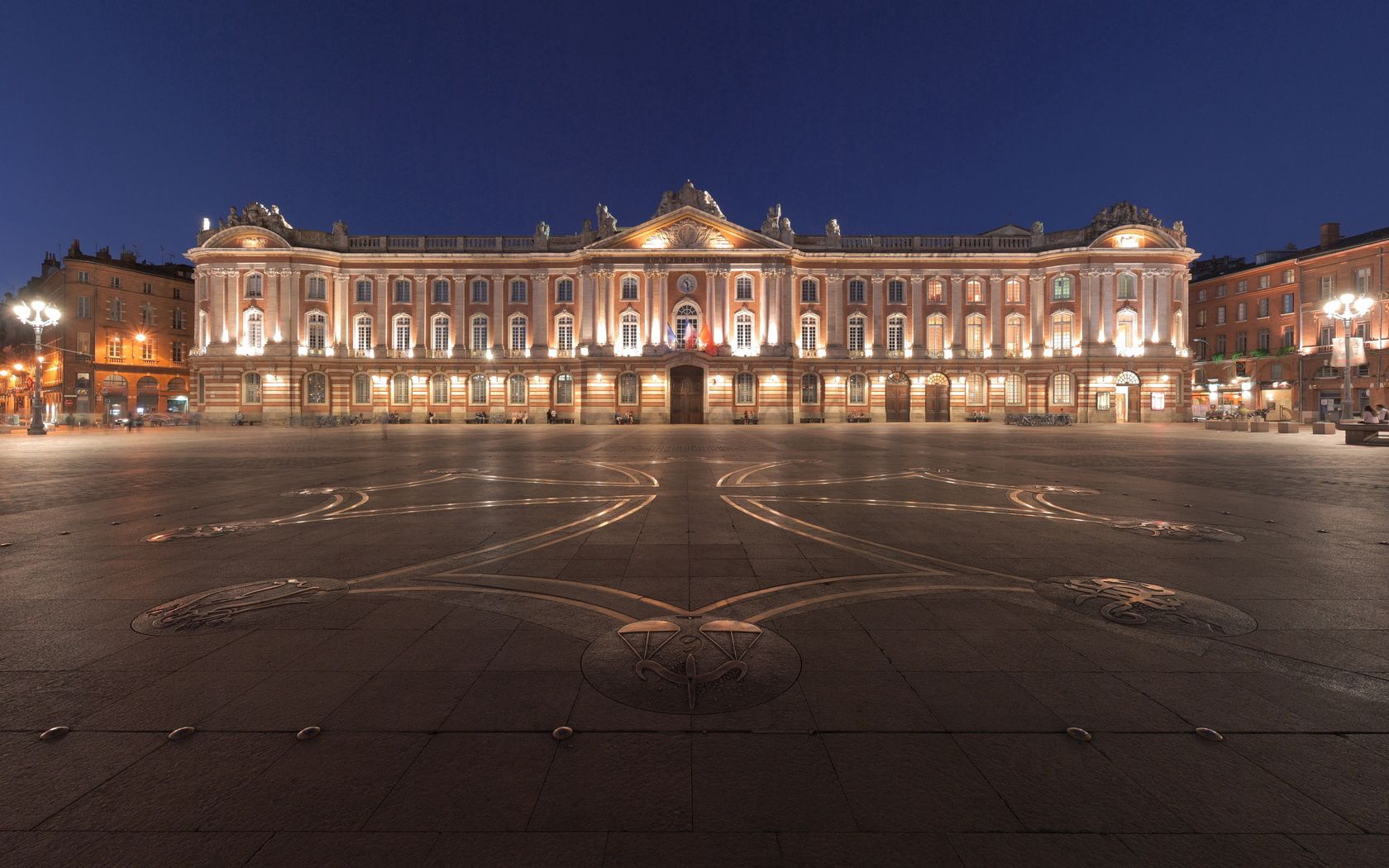 toulouse, city, cities, night, france, square, area