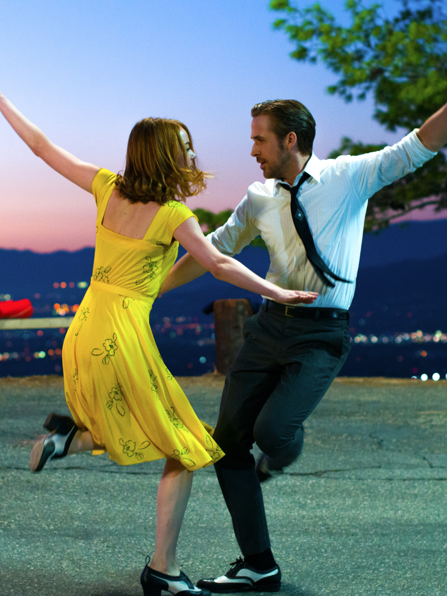 Baixar papel de parede para celular de Ryan Gosling, Emma Stone, Filme, Dançando, La La Land: Cantando Estações gratuito.