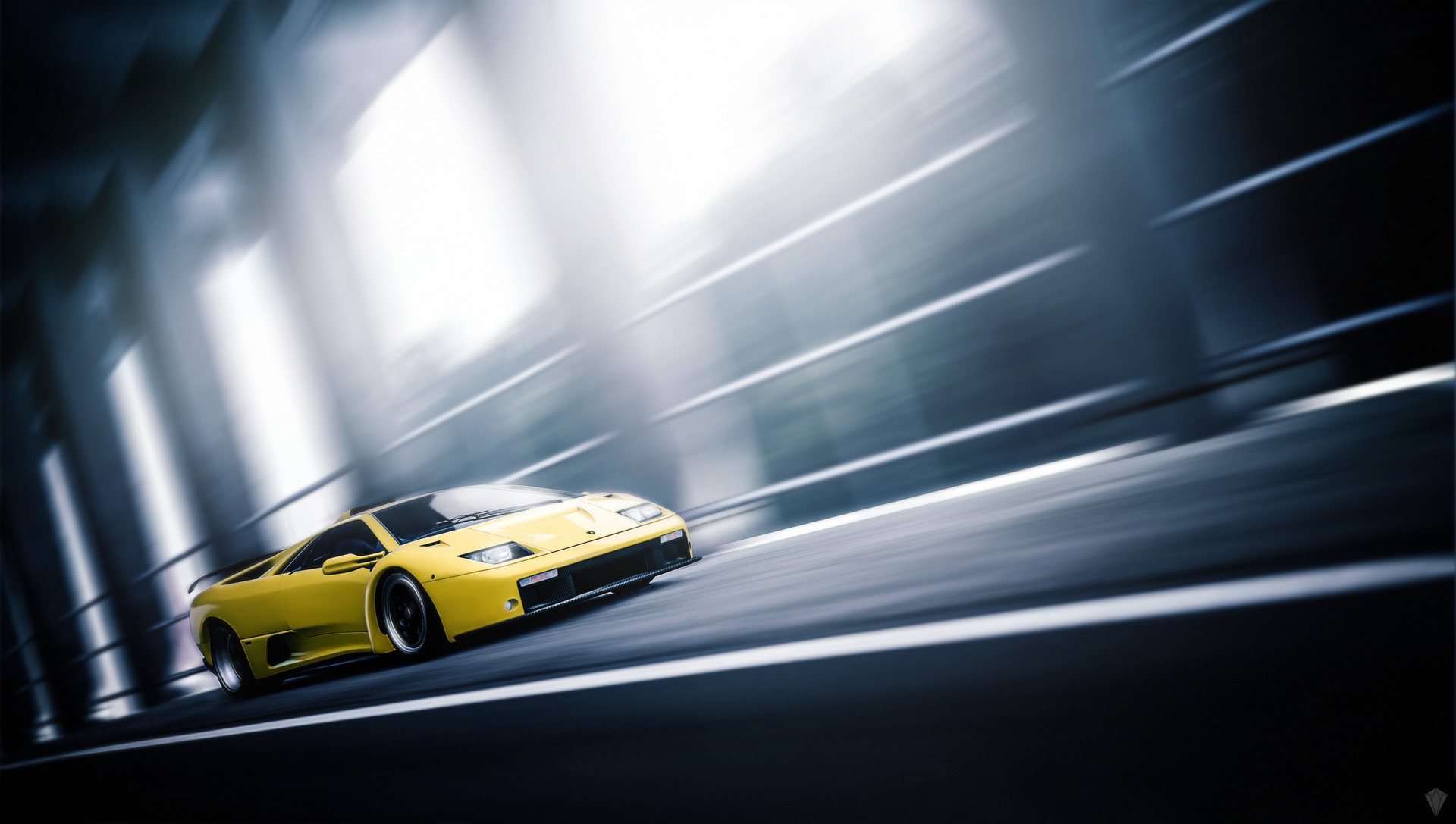 Download mobile wallpaper Lamborghini, Car, Supercar, Lamborghini Diablo, Vehicles, Yellow Car for free.