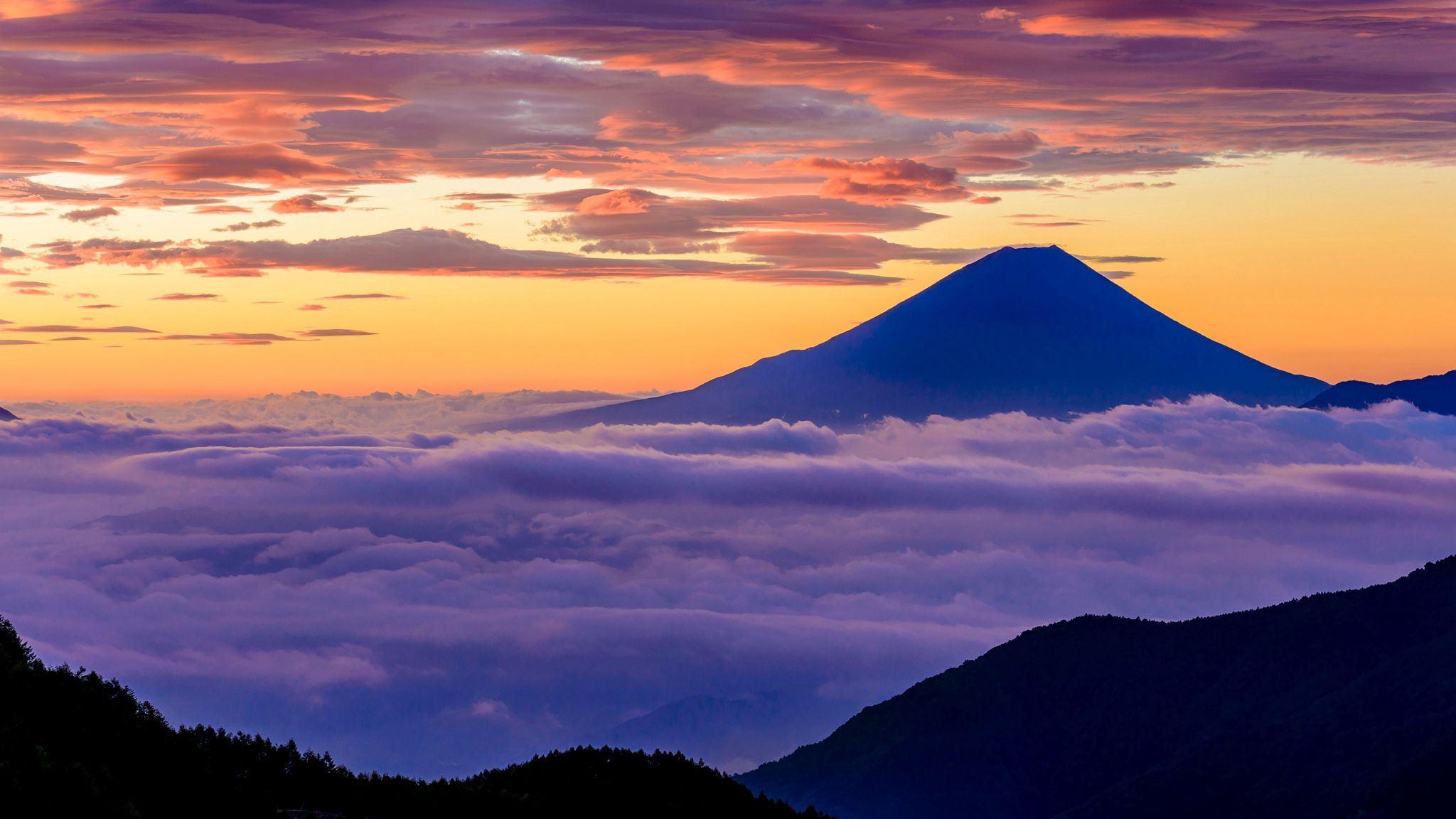 147535壁紙のダウンロード藤山, 日本, 富士, 自然, 島, 本州-スクリーンセーバーと写真を無料で