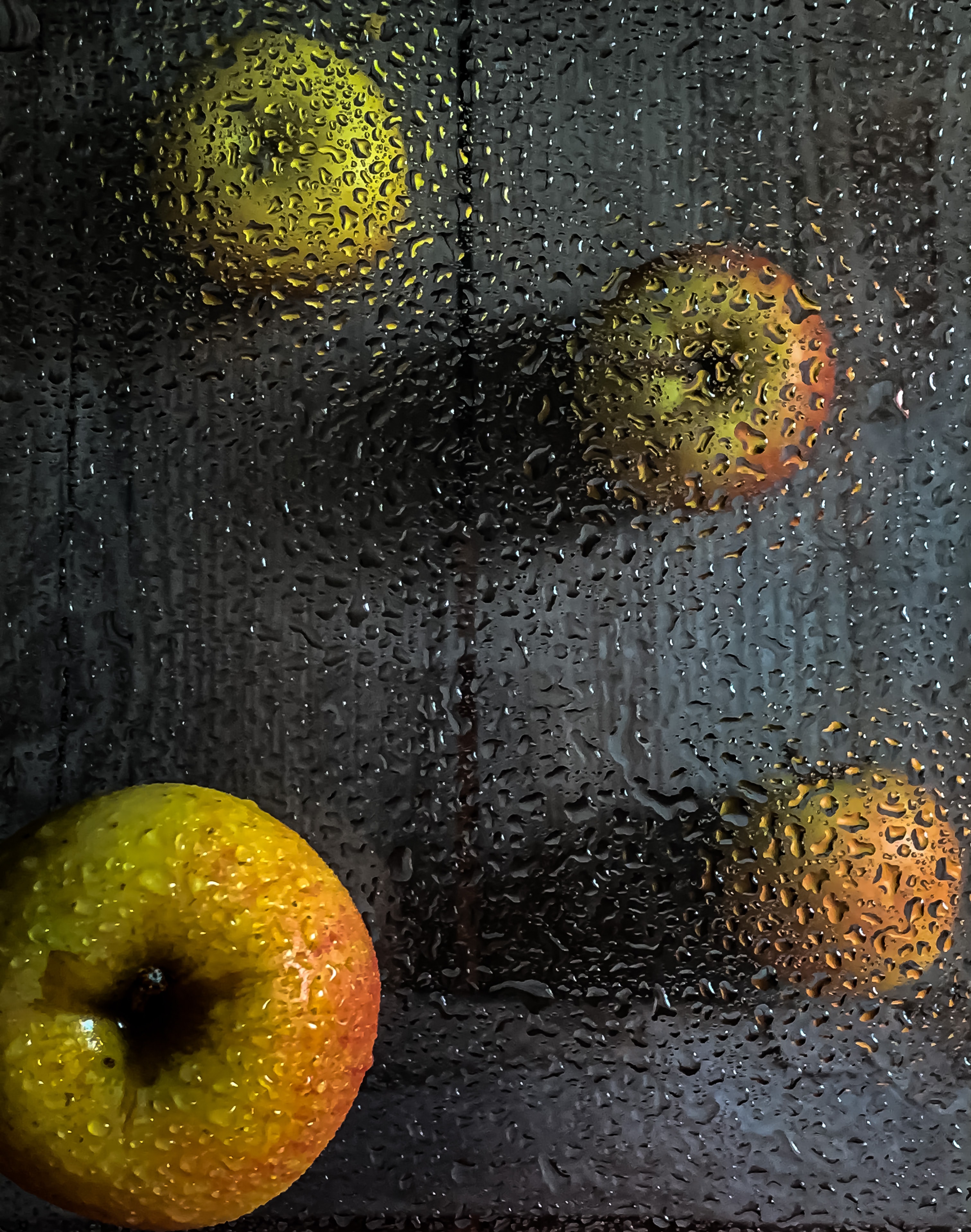 Handy-Wallpaper Lebensmittel, Äpfel, Drops, Makro, Obst kostenlos herunterladen.