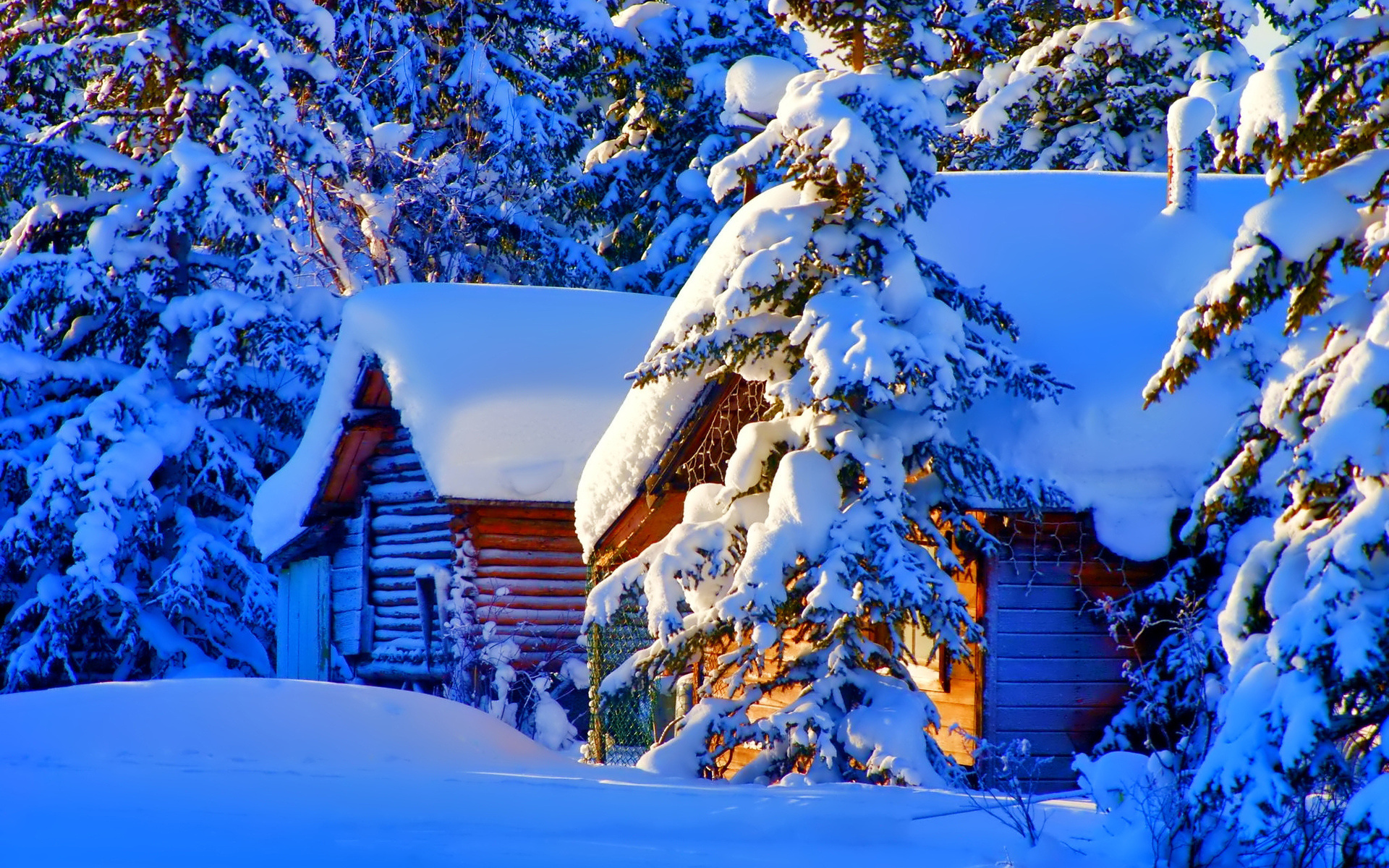 Handy-Wallpaper Winter, Schnee, Hütte, Menschengemacht kostenlos herunterladen.