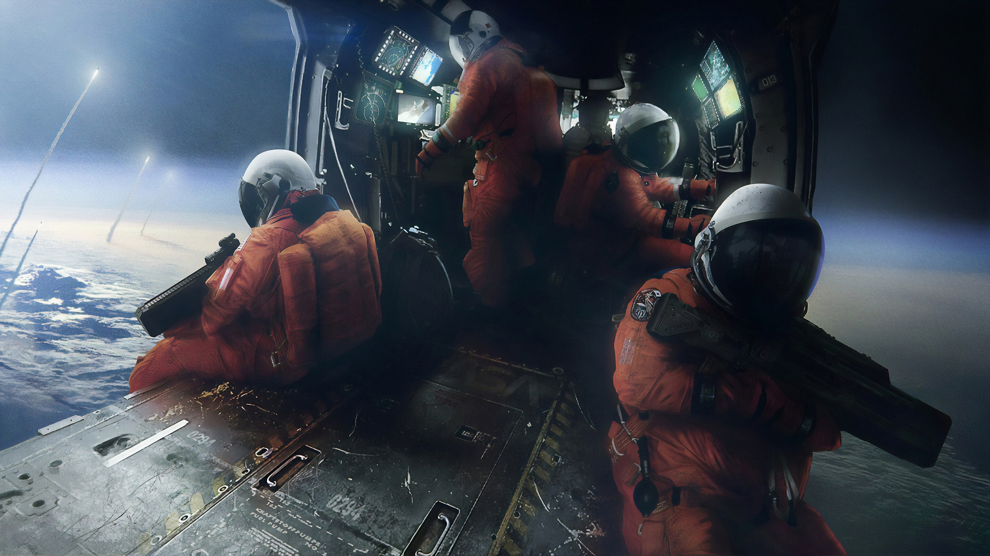 Free download wallpaper Space, Sci Fi, Astronaut, Soldier, Gun on your PC desktop