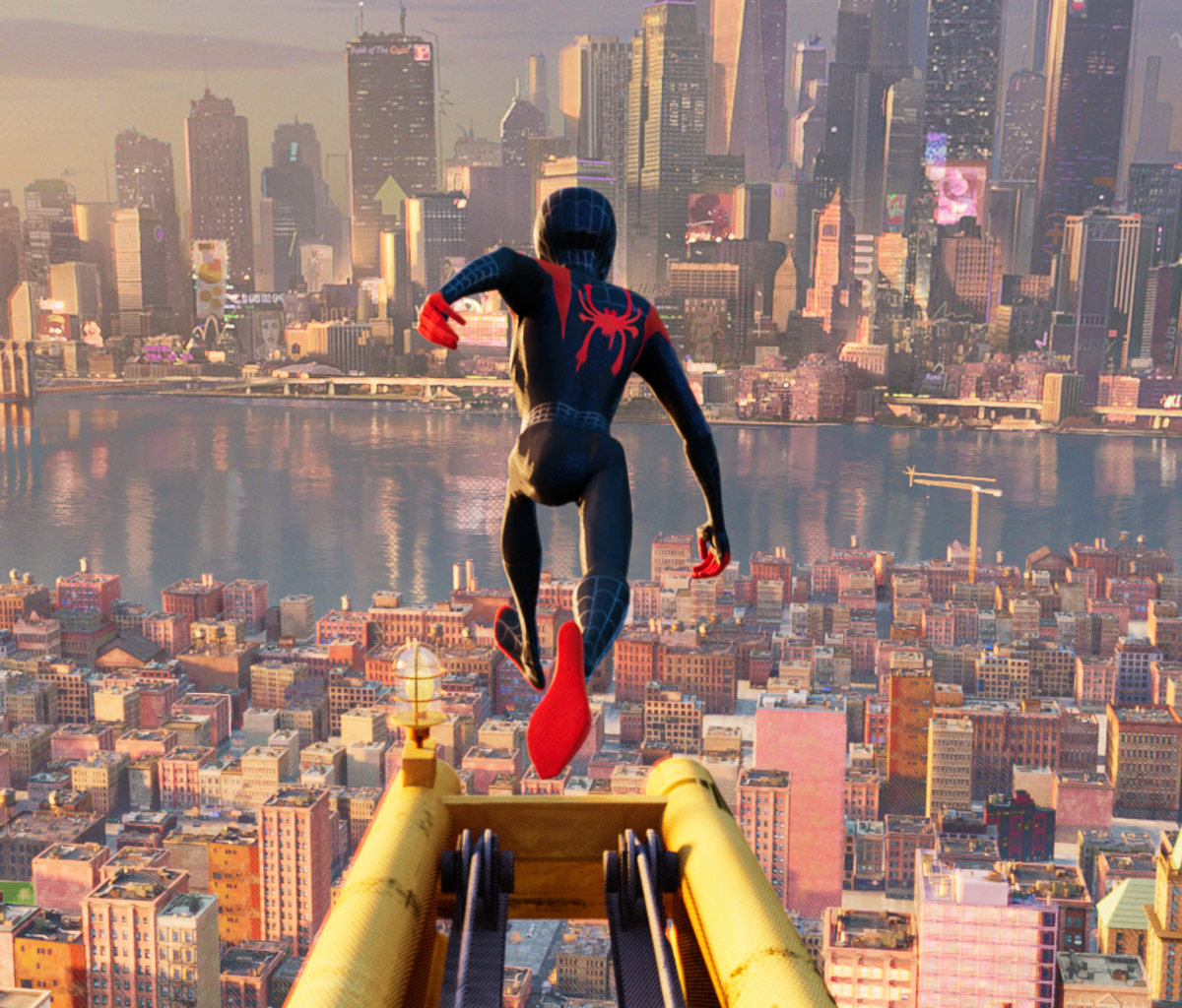Handy-Wallpaper Filme, Spider Man, Meilen Morales, Spider Man: A New Universe kostenlos herunterladen.