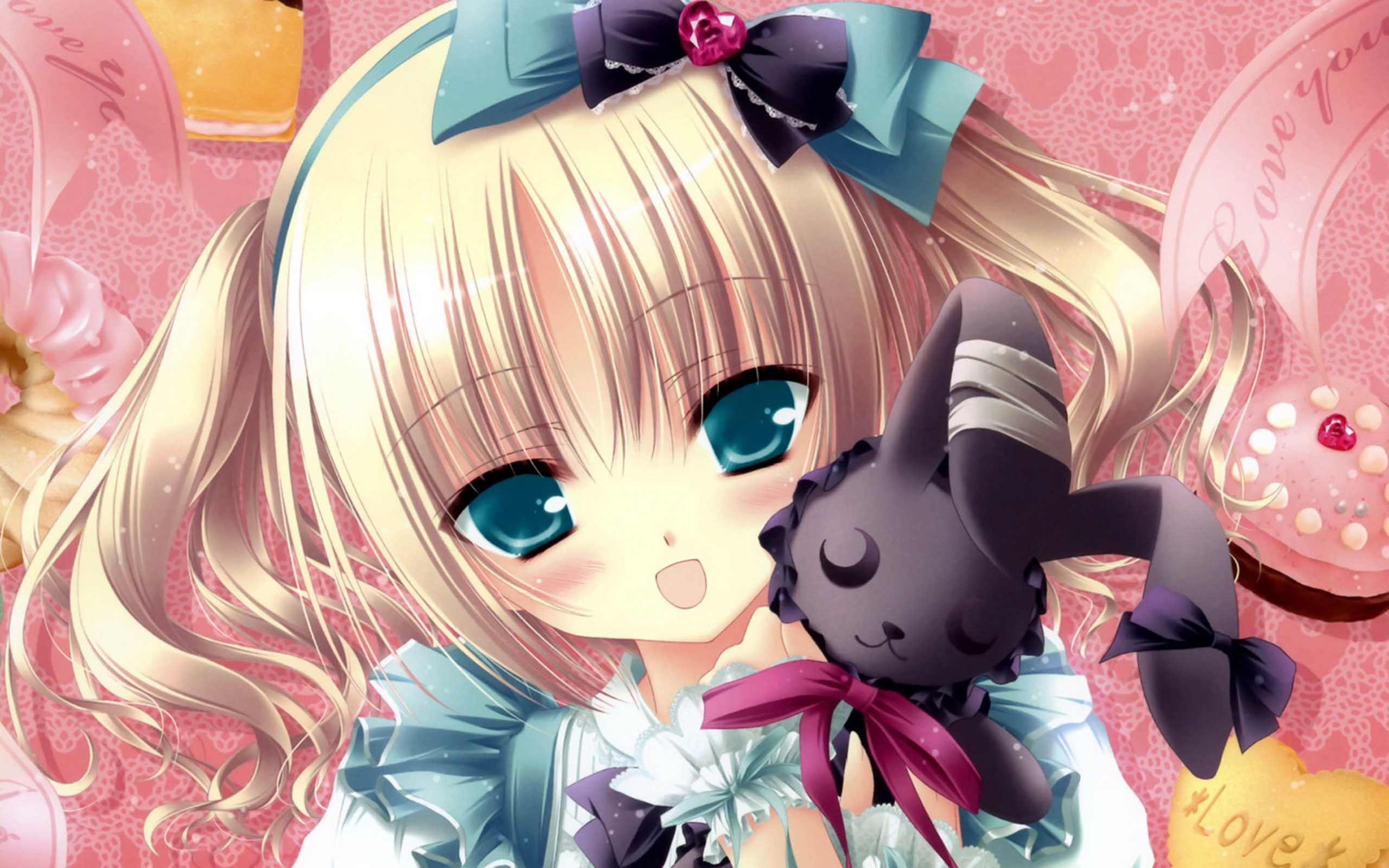 Download mobile wallpaper Anime, Blonde, Doll, Cute, Blue Eyes, Original, Short Hair for free.