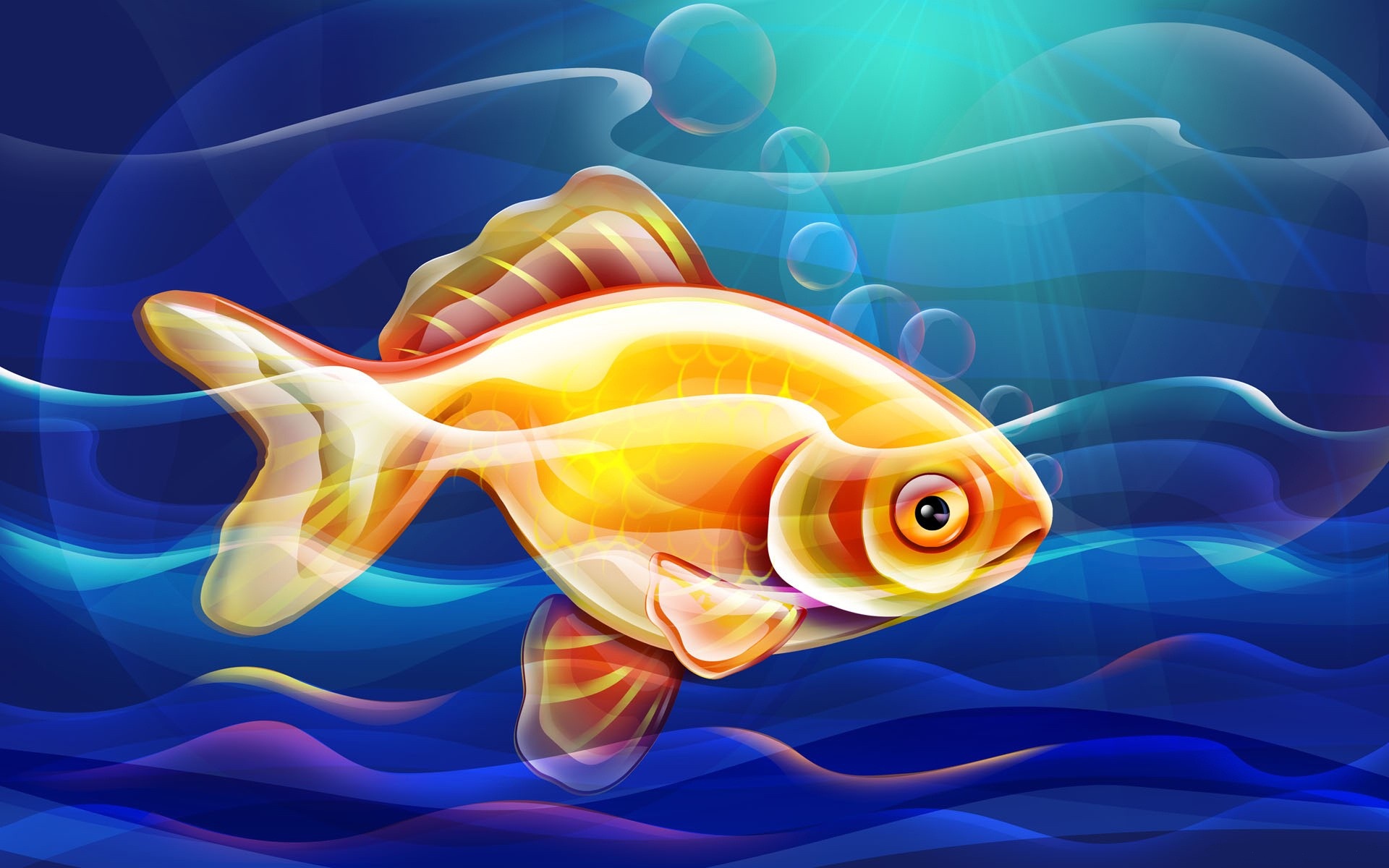 Download mobile wallpaper Animal, Artistic, Fish for free.