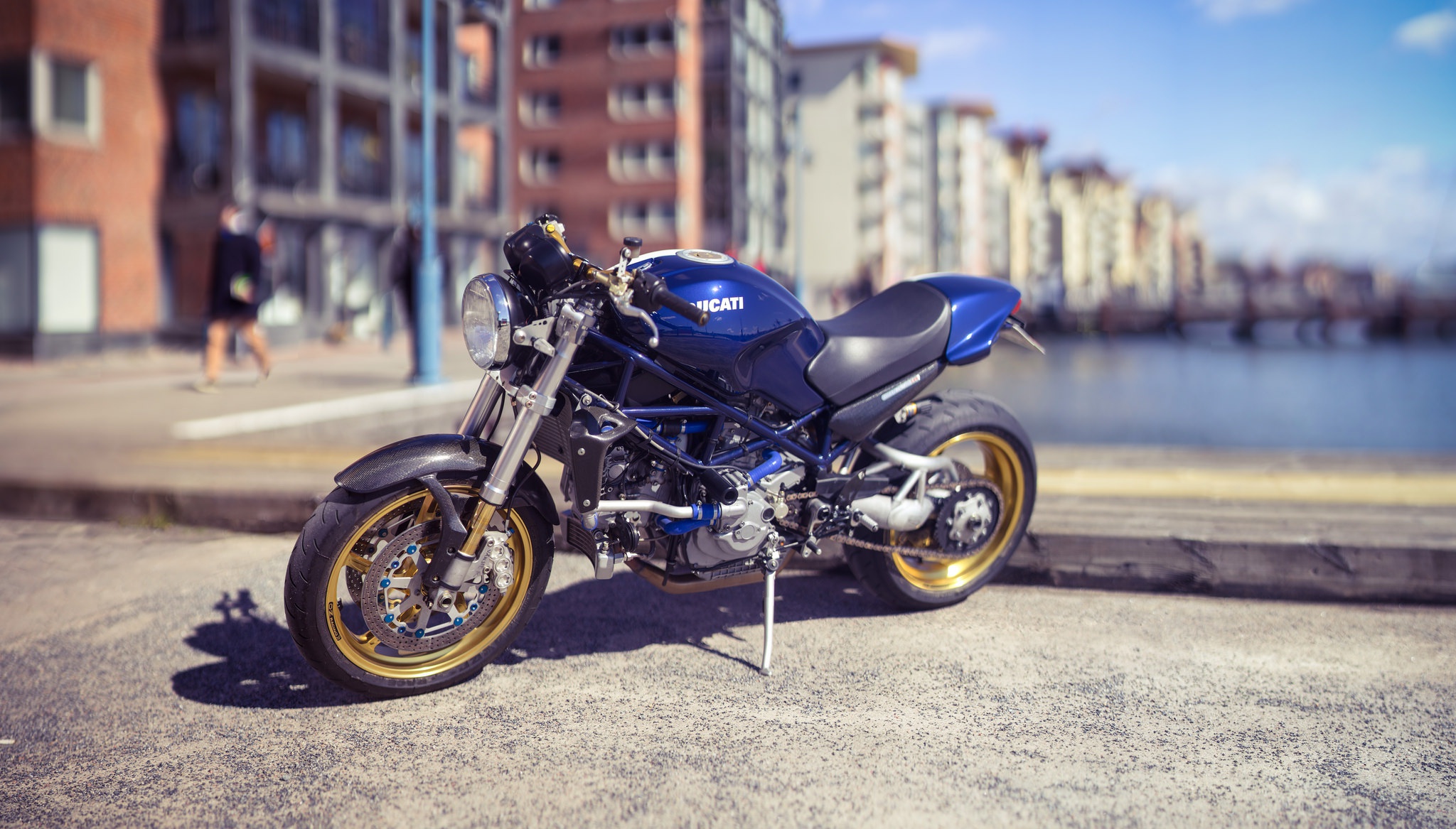 Free download wallpaper Motorcycles, Ducati, Motorcycle, Vehicles, Depth Of Field on your PC desktop
