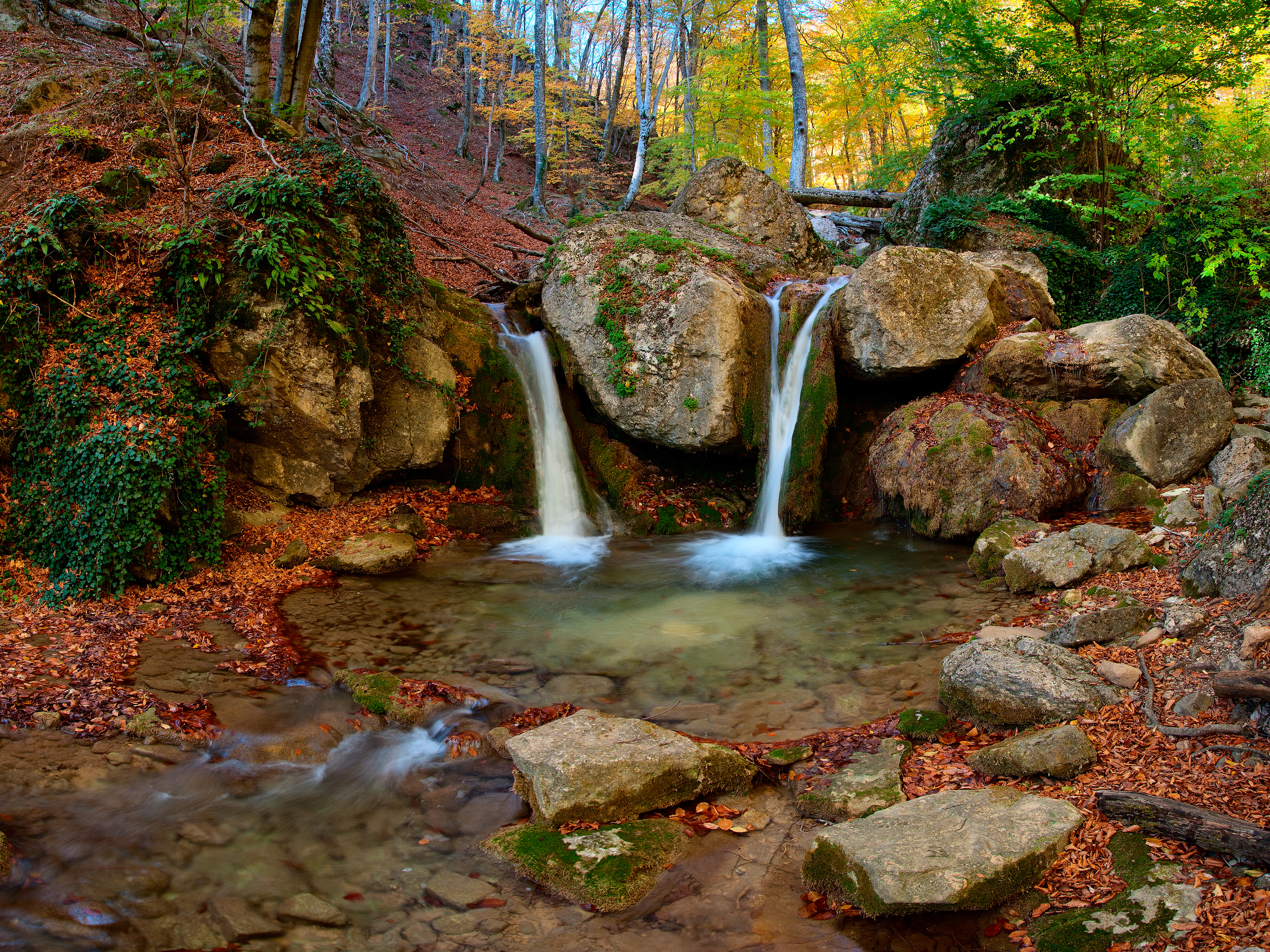 PCデスクトップに自然, 水, 滝, 森, 地球画像を無料でダウンロード