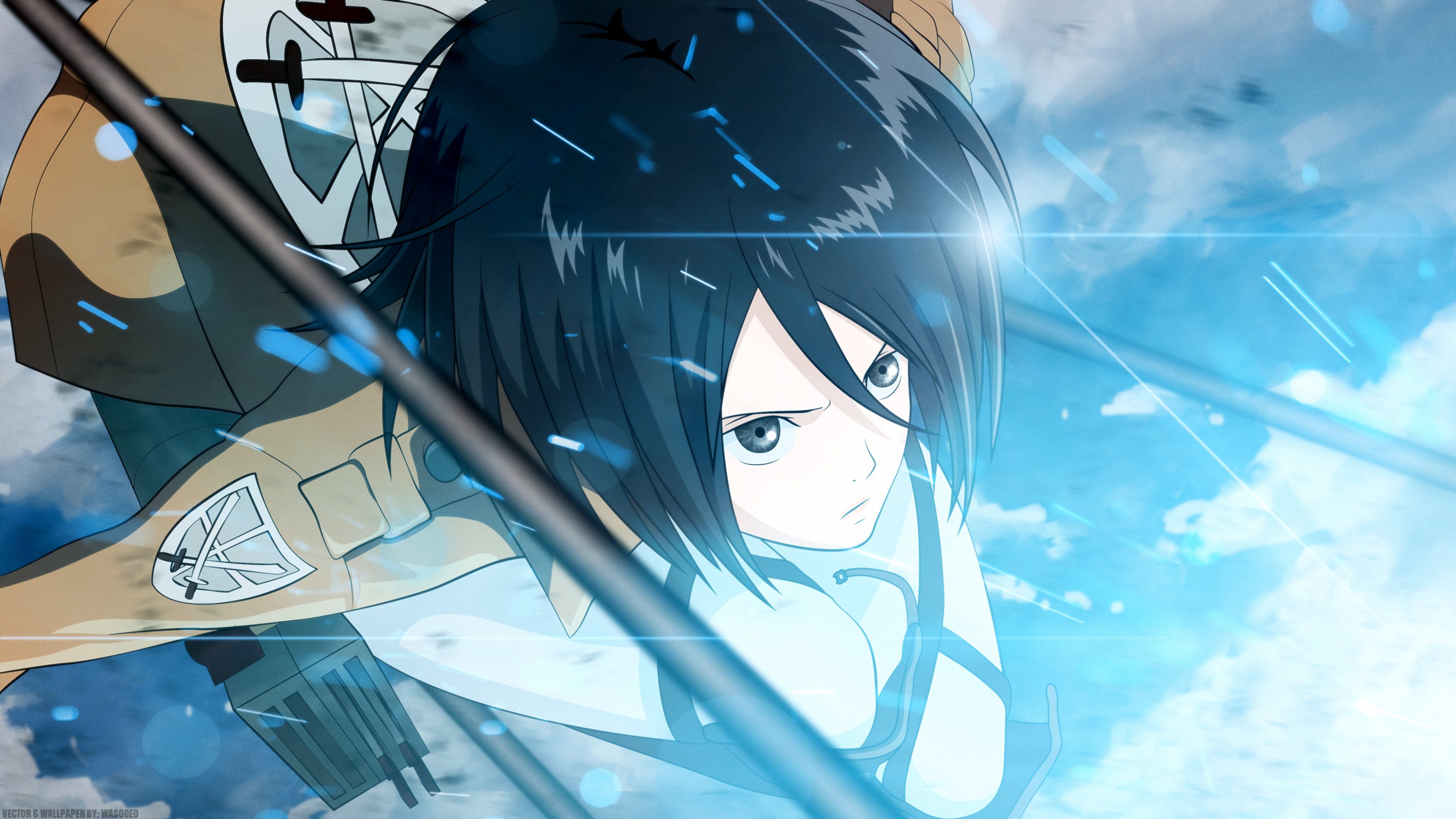 Descarga gratuita de fondo de pantalla para móvil de Mikasa Ackerman, Ataque A Los Titanes, Animado.