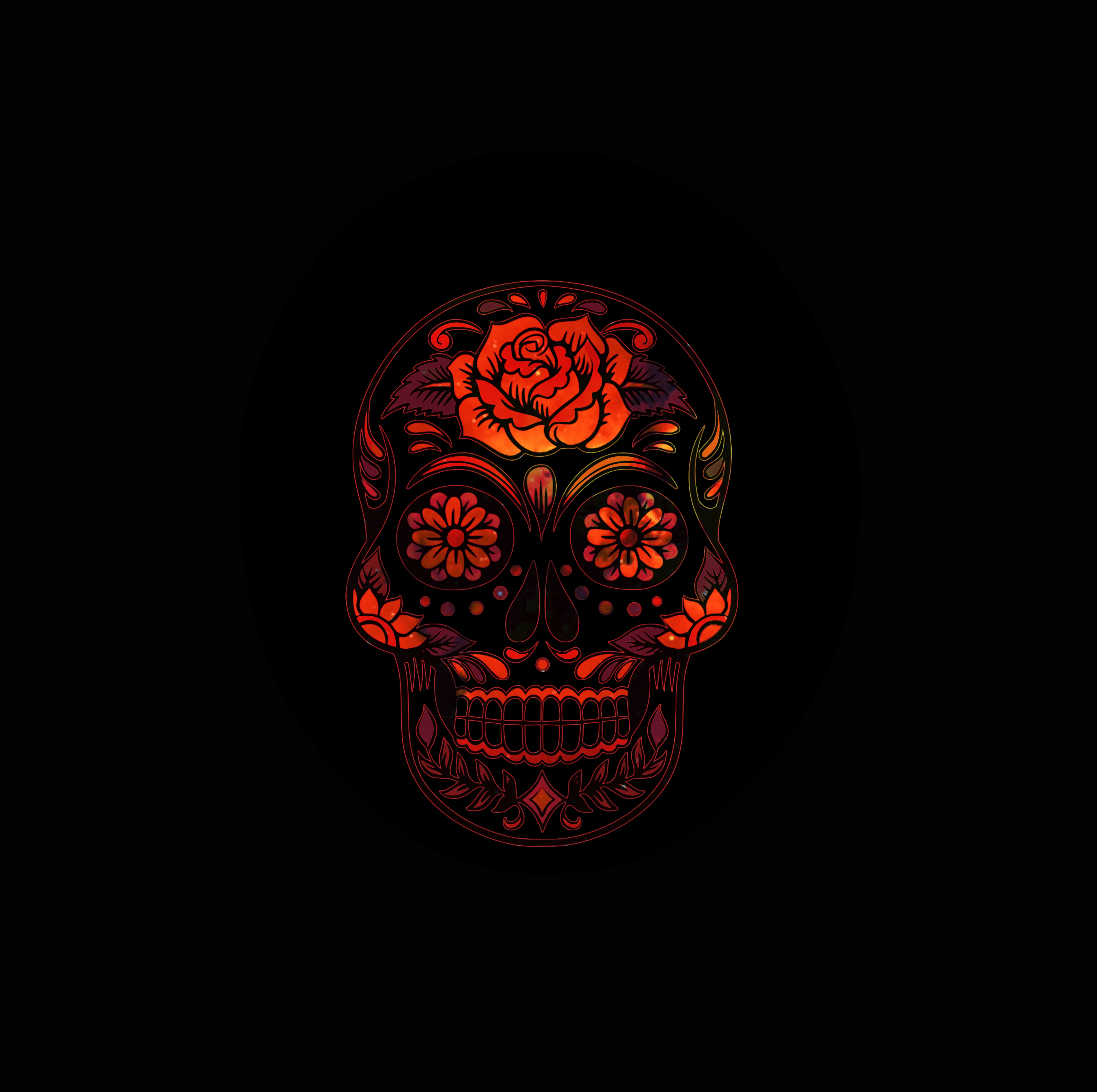 Download PC Wallpaper skull, art, patterns, dark, shine, brilliance