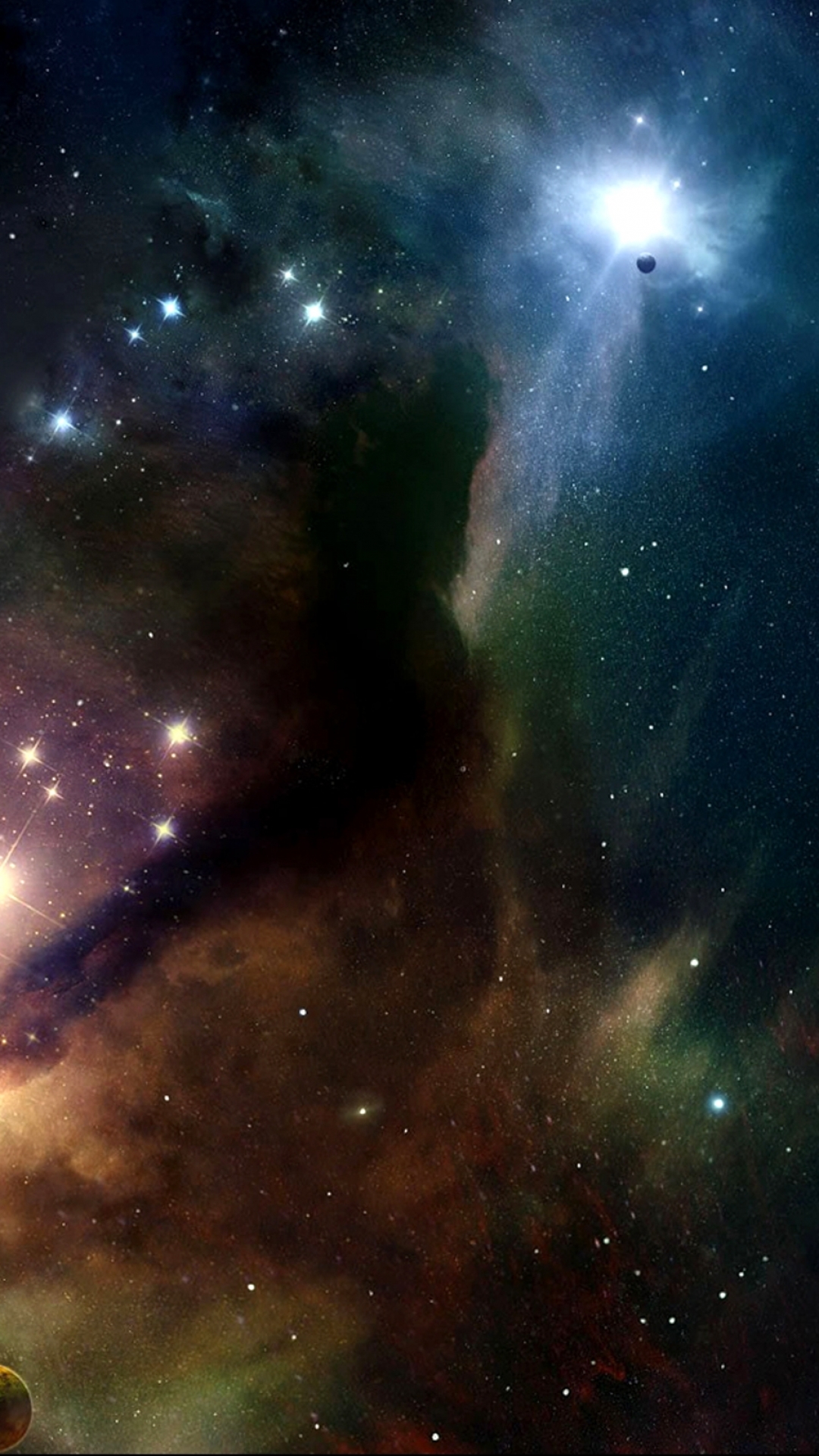 Download mobile wallpaper Stars, Nebula, Space, Planet, Sci Fi for free.