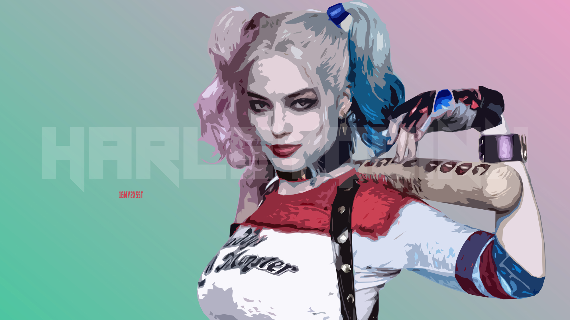 Download mobile wallpaper Portrait, Movie, Harley Quinn, Actress, Suicide Squad, Margot Robbie for free.