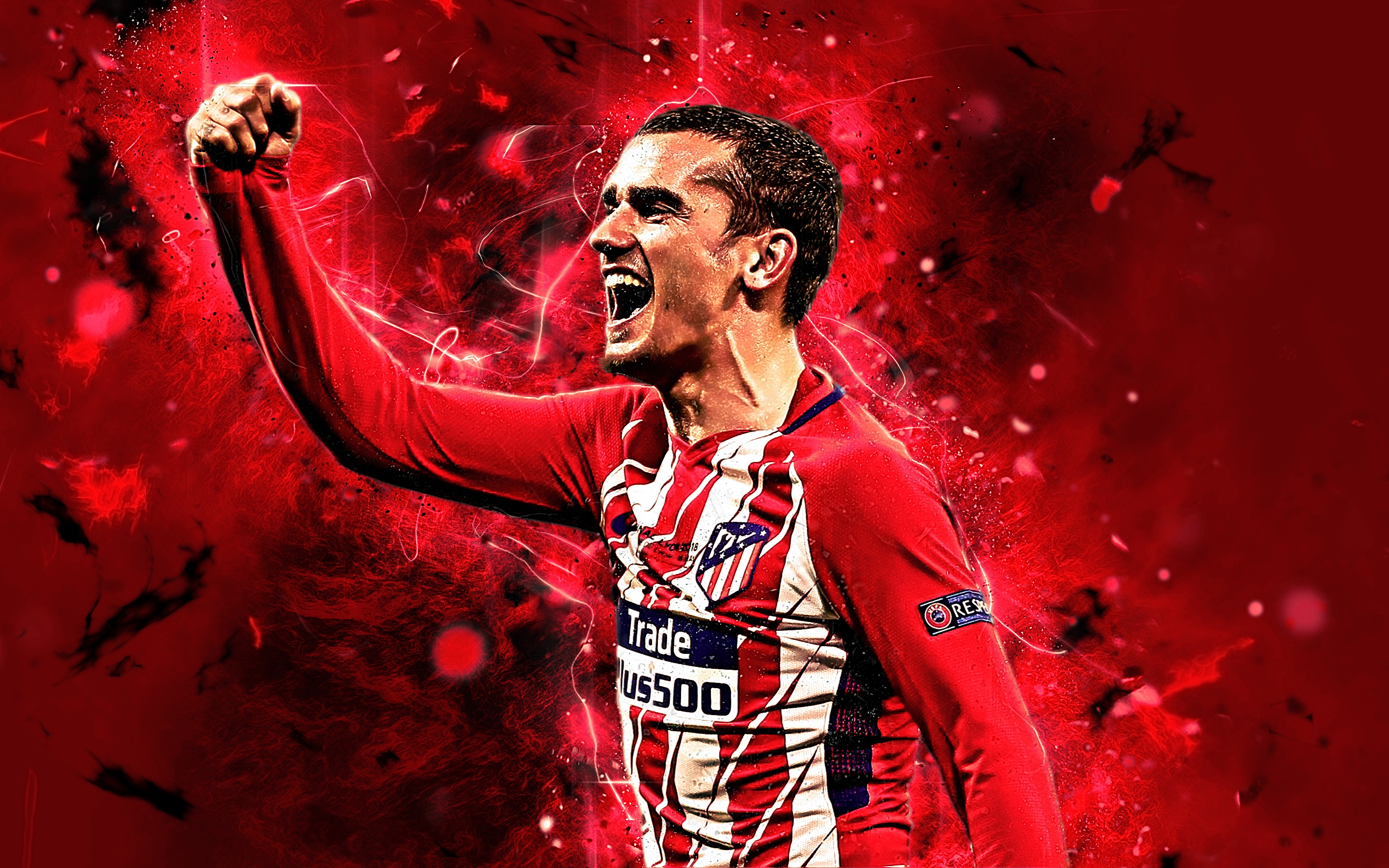 Laden Sie das Sport, Fußball, Französisch, Anton Griezmann, Atletico Madrid-Bild kostenlos auf Ihren PC-Desktop herunter