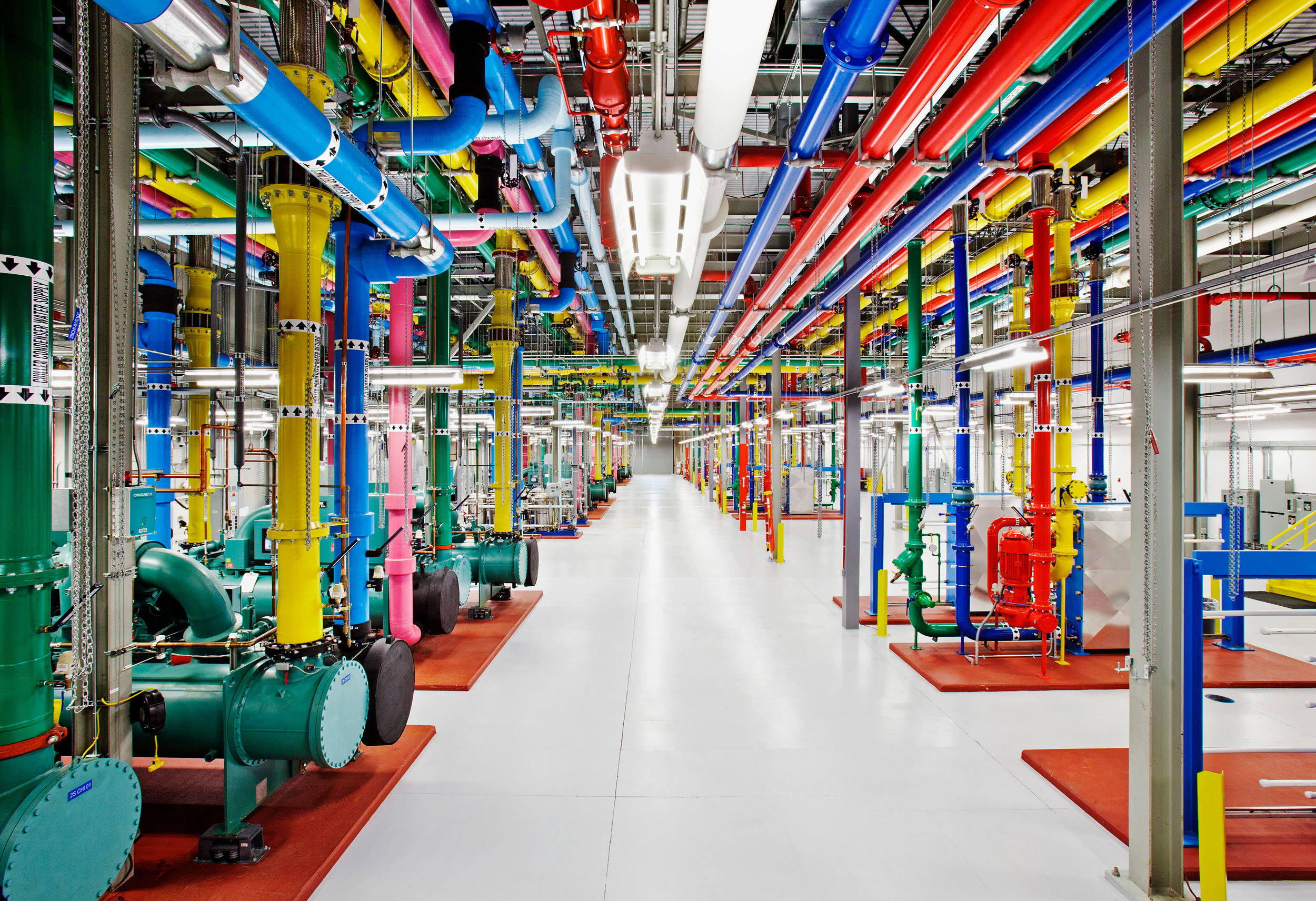 google, data center, interior, technology, google data center, colorful, factory