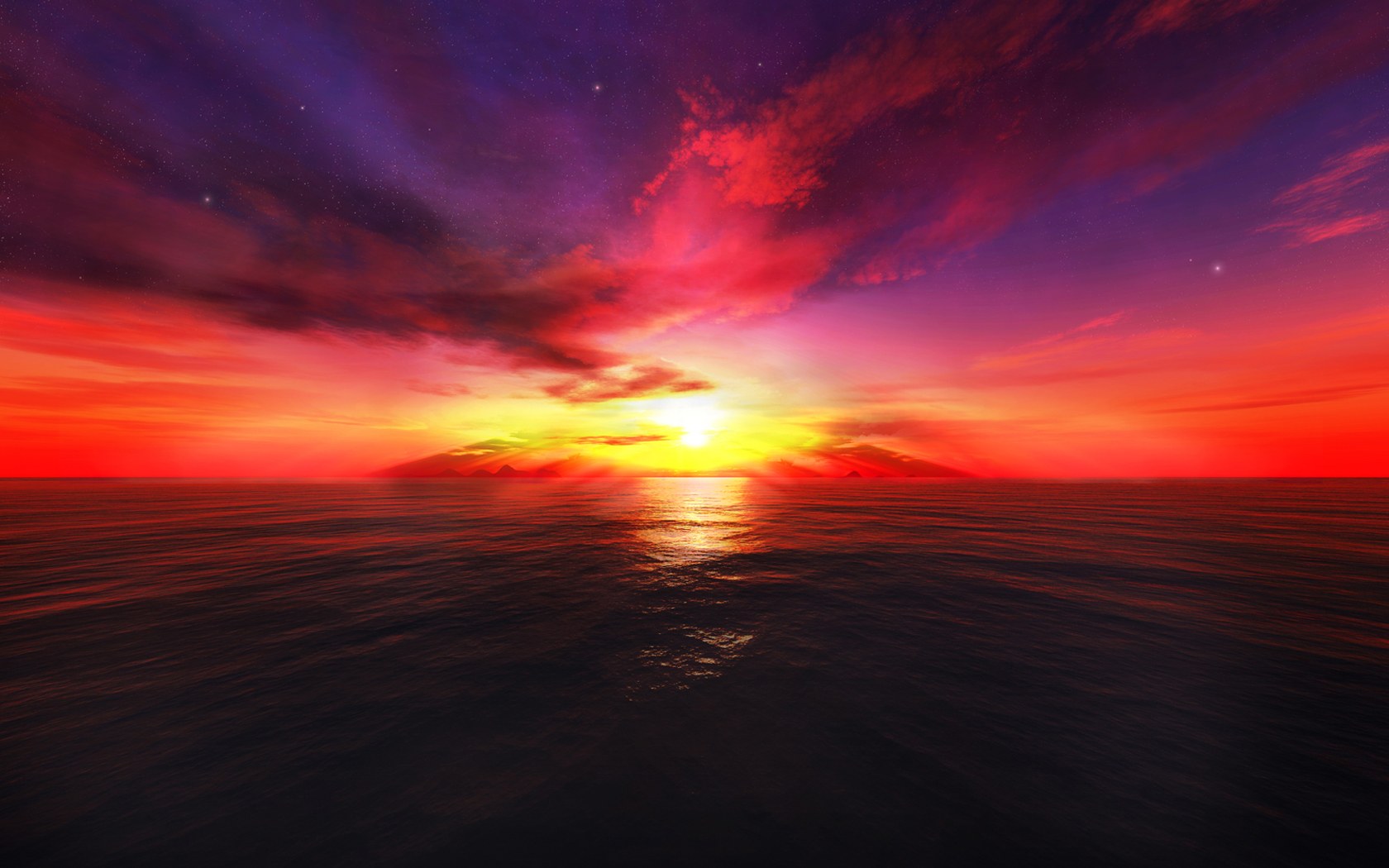 Download mobile wallpaper Sunset, Sea, Sun, Horizon, Ocean, Earth for free.