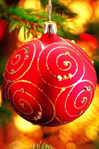 Download mobile wallpaper Christmas, Holiday, Decoration, Bauble for free.
