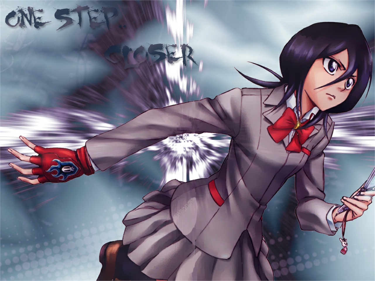 Handy-Wallpaper Bleach, Rukia Kuchiki, Animes kostenlos herunterladen.