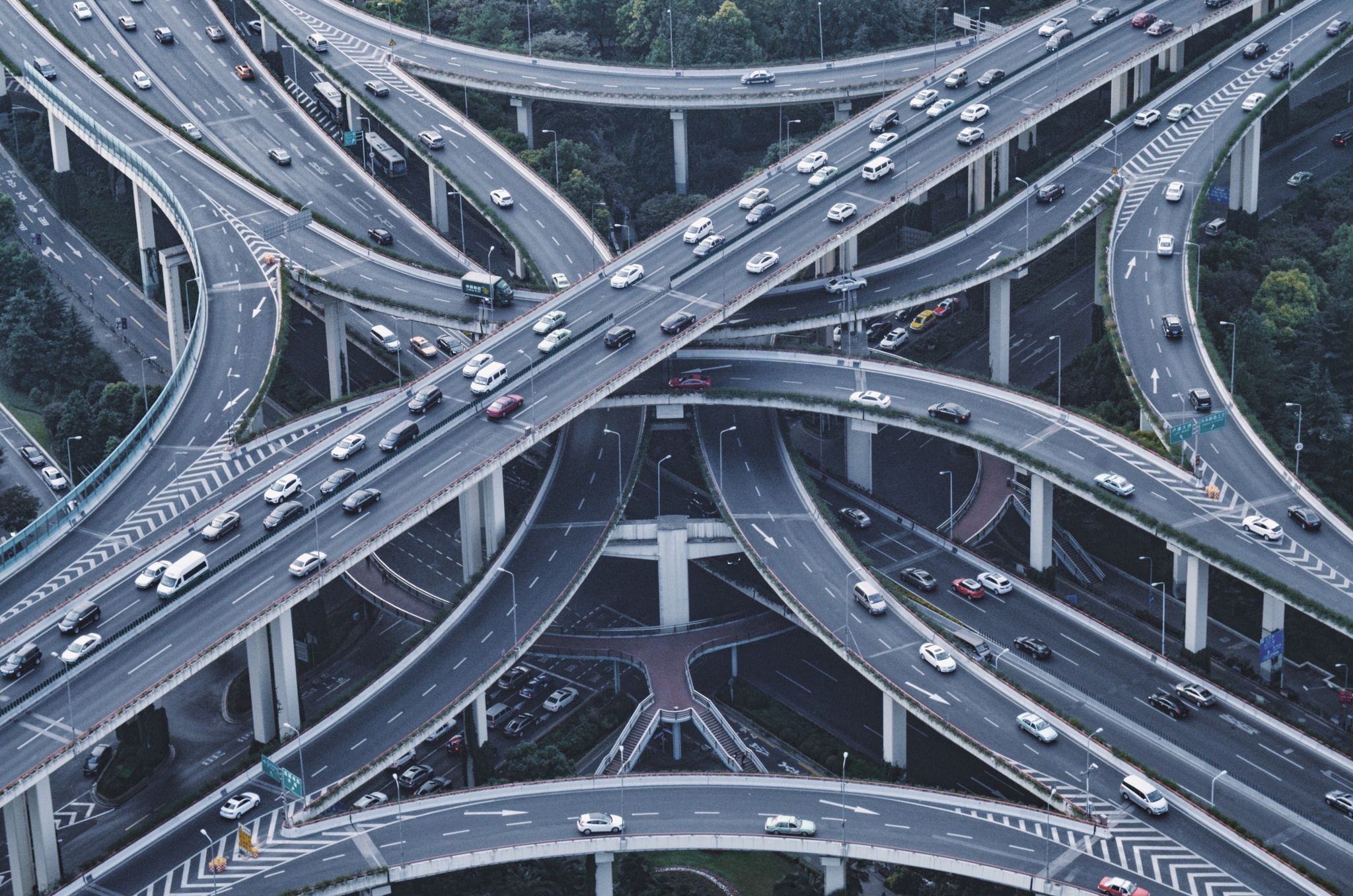 Download mobile wallpaper Road, China, Shanghai, Highway, Man Made for free.