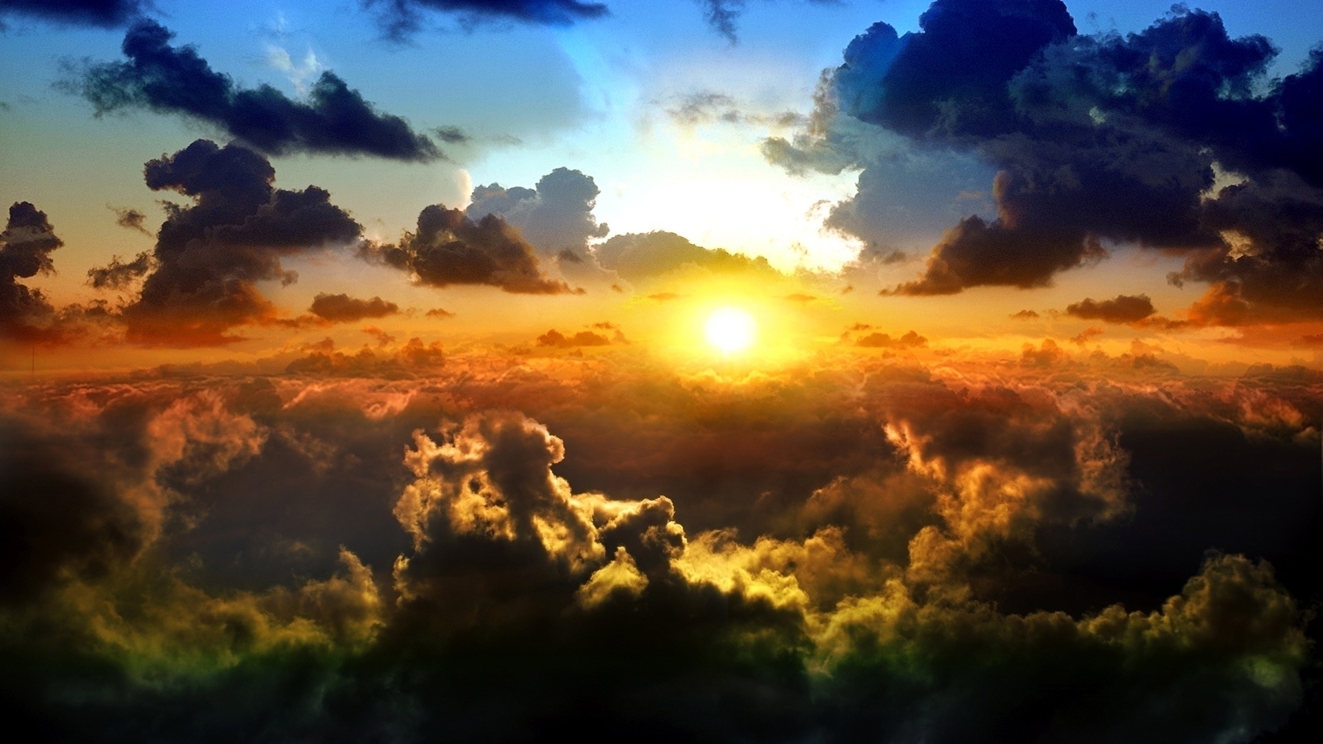Free download wallpaper Sun, Earth, Cloud on your PC desktop