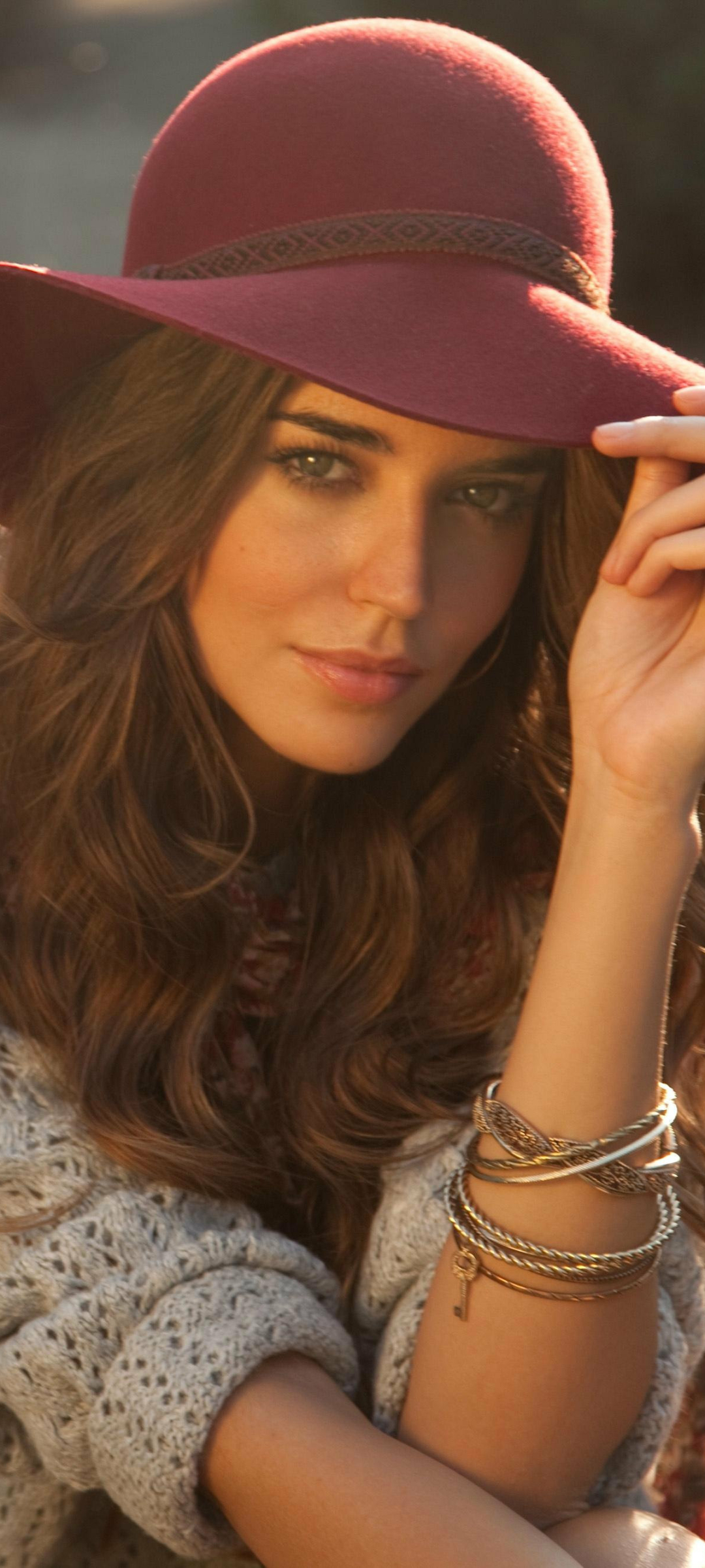 Download mobile wallpaper Hat, Women, Clara Alonso for free.