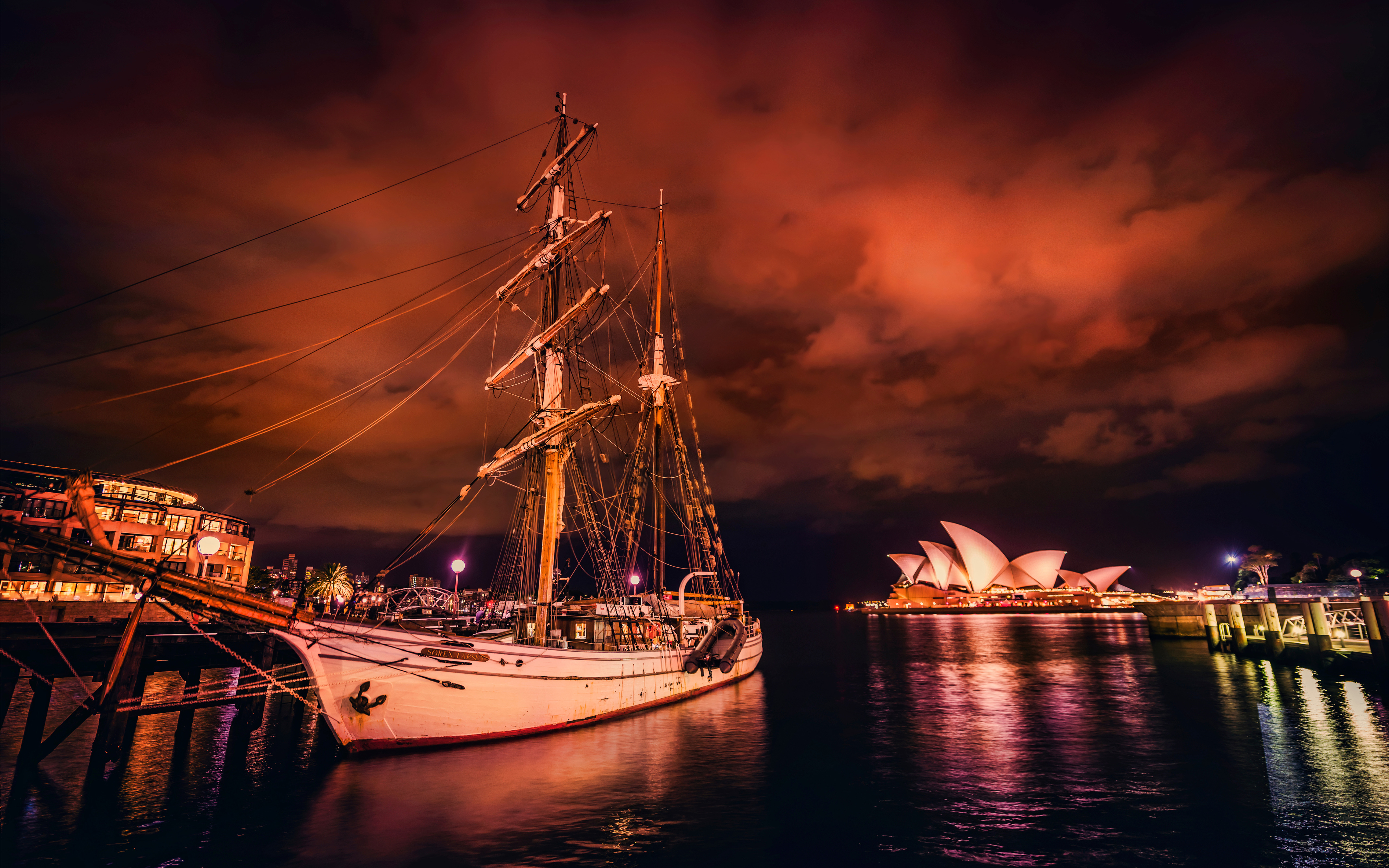 無料モバイル壁紙ヨット, 帆船, 乗り物, シドニーオペラハウスをダウンロードします。