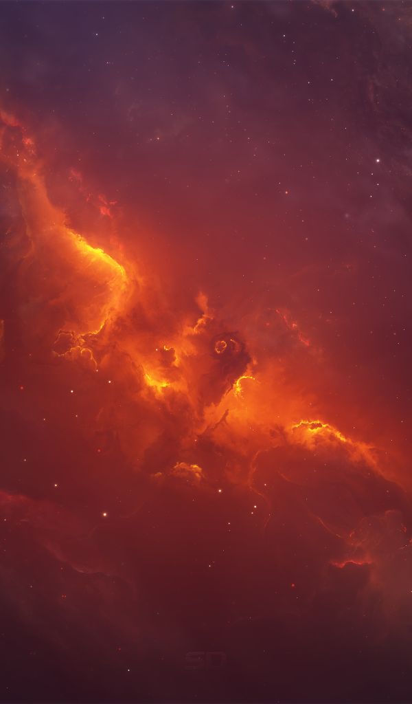 Download mobile wallpaper Nebula, Space, Sci Fi, Orange (Color) for free.