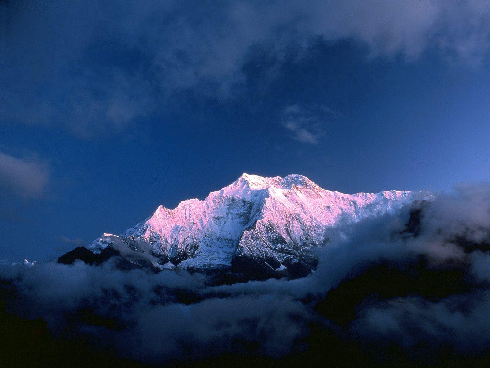 himalayas, nepal, vertex, nature, mountains, clouds, snow, top