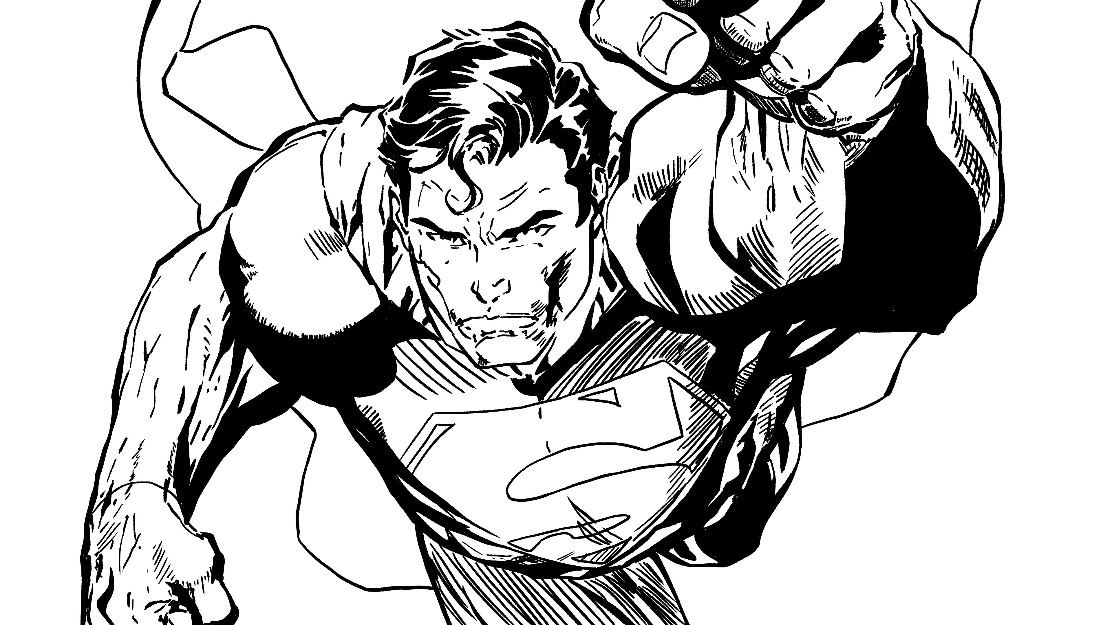 Скачать картинку Эскиз, Комиксы, Комиксы Dc, Супермен в телефон бесплатно.