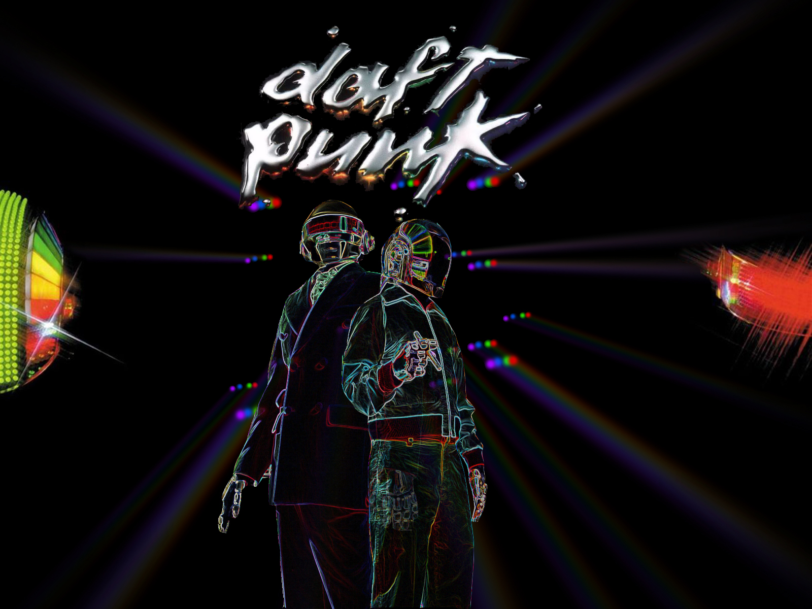 Laden Sie das Musik, Daft Punk, Bunt-Bild kostenlos auf Ihren PC-Desktop herunter