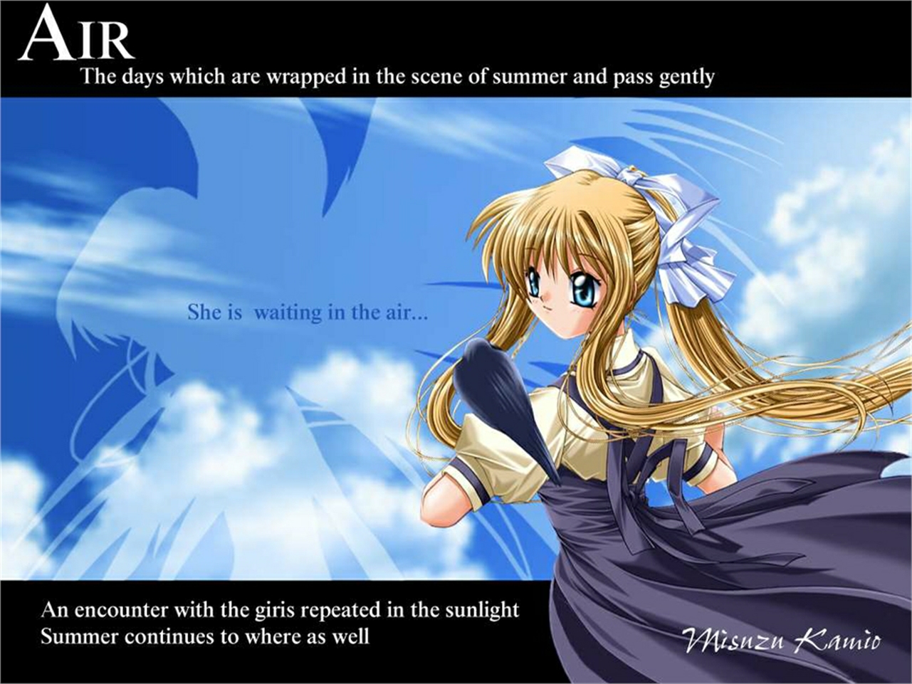 1456117 Hintergrundbild herunterladen animes, luft, misuzu kamio, sora (luft) - Bildschirmschoner und Bilder kostenlos