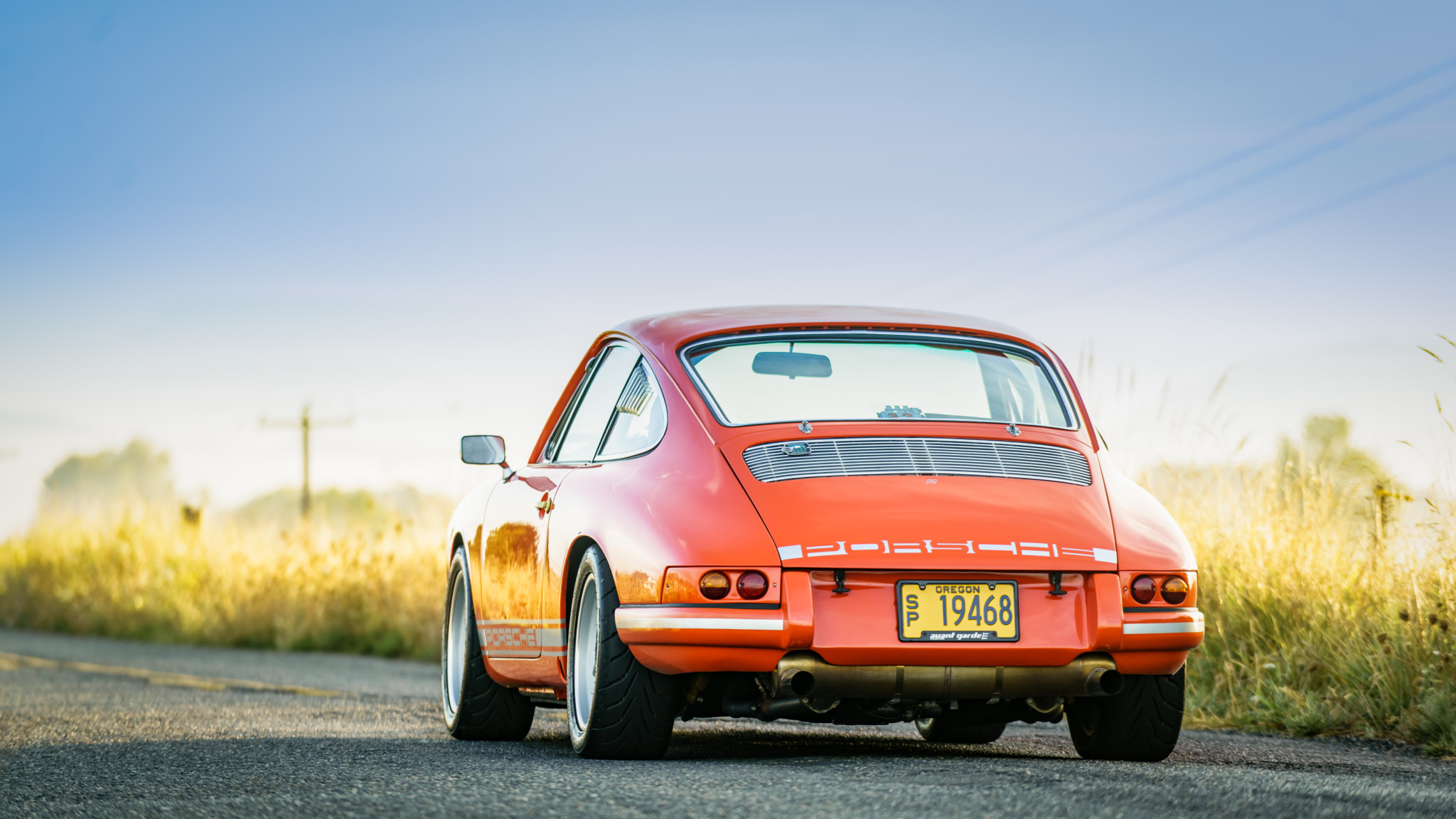 Download mobile wallpaper Porsche, Tuning, Car, Old Car, Vehicles, Coupé, Orange Car, Porsche 912 for free.