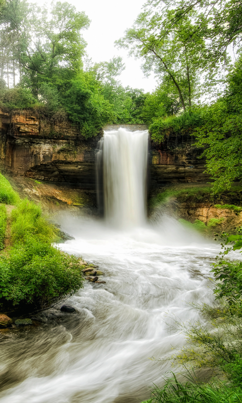 Handy-Wallpaper Wasserfälle, Wasserfall, Wald, Hdr, Erde/natur kostenlos herunterladen.