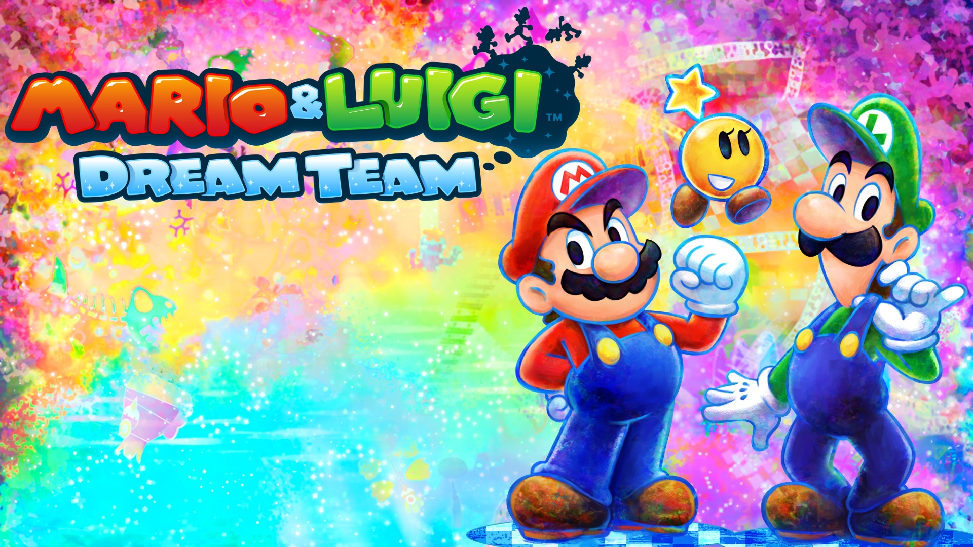 Laden Sie Mario & Luigi: Dream Team Bros HD-Desktop-Hintergründe herunter
