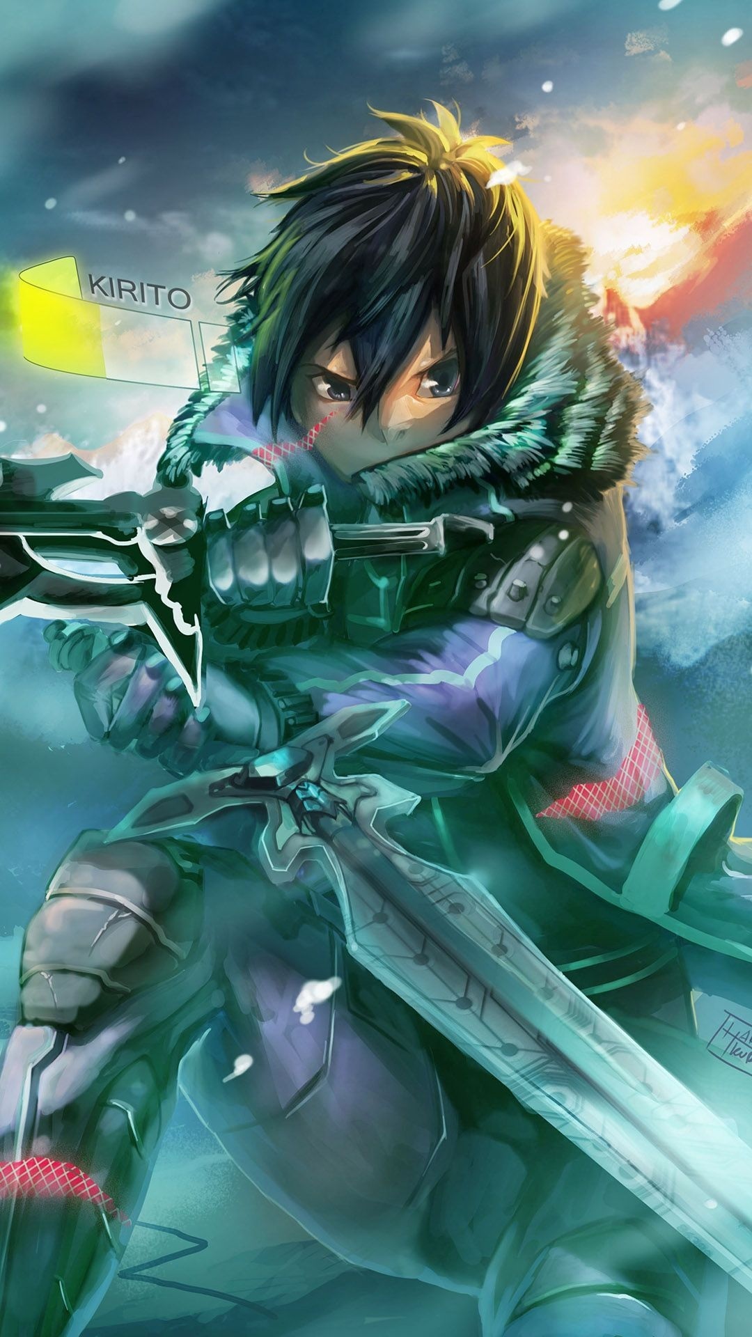 Descarga gratuita de fondo de pantalla para móvil de Sword Art Online, Animado, Pelo Negro, Kirito (Arte De Espada En Línea).
