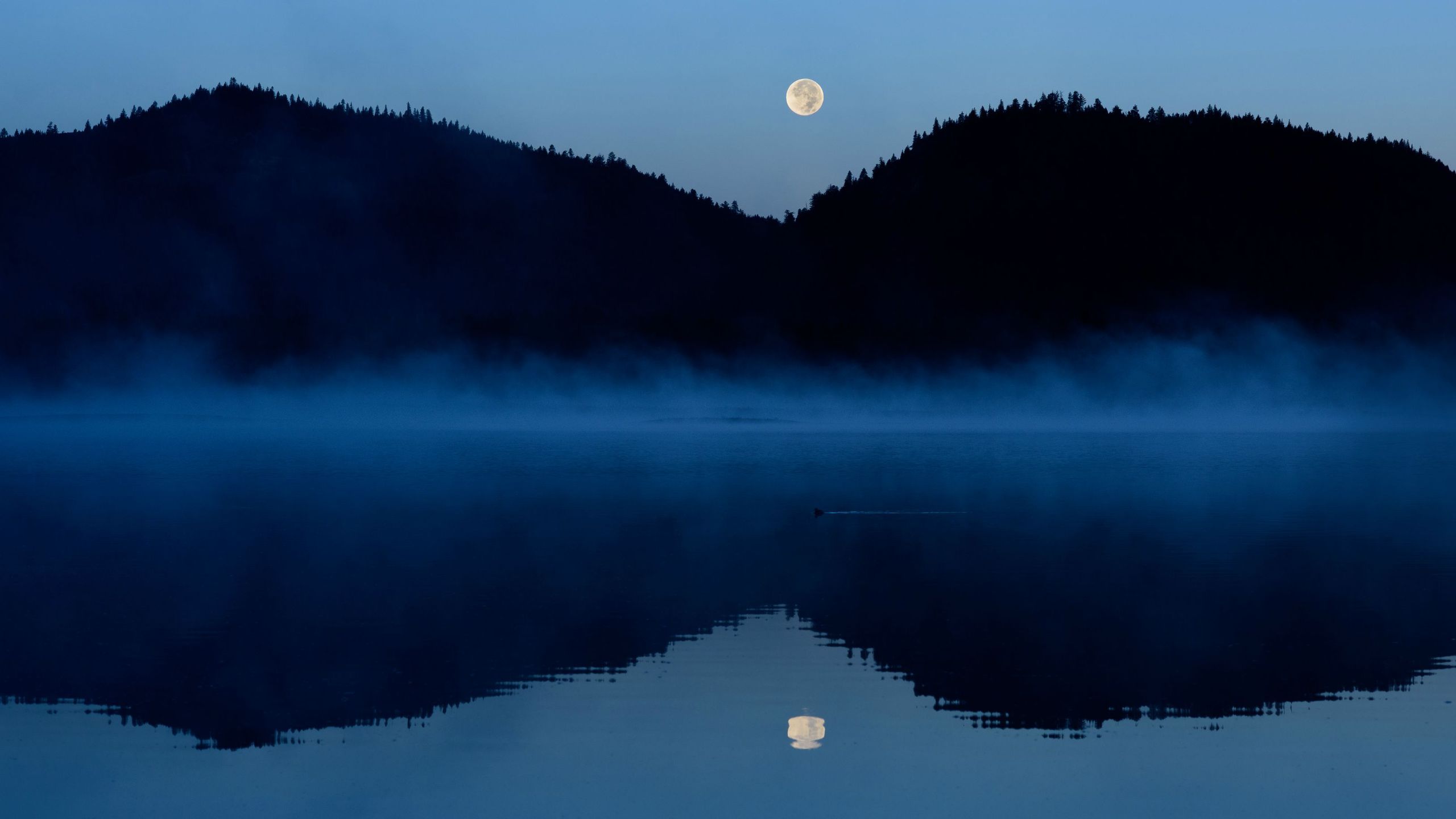 Download mobile wallpaper Landscape, Moon, Lake, Earth for free.