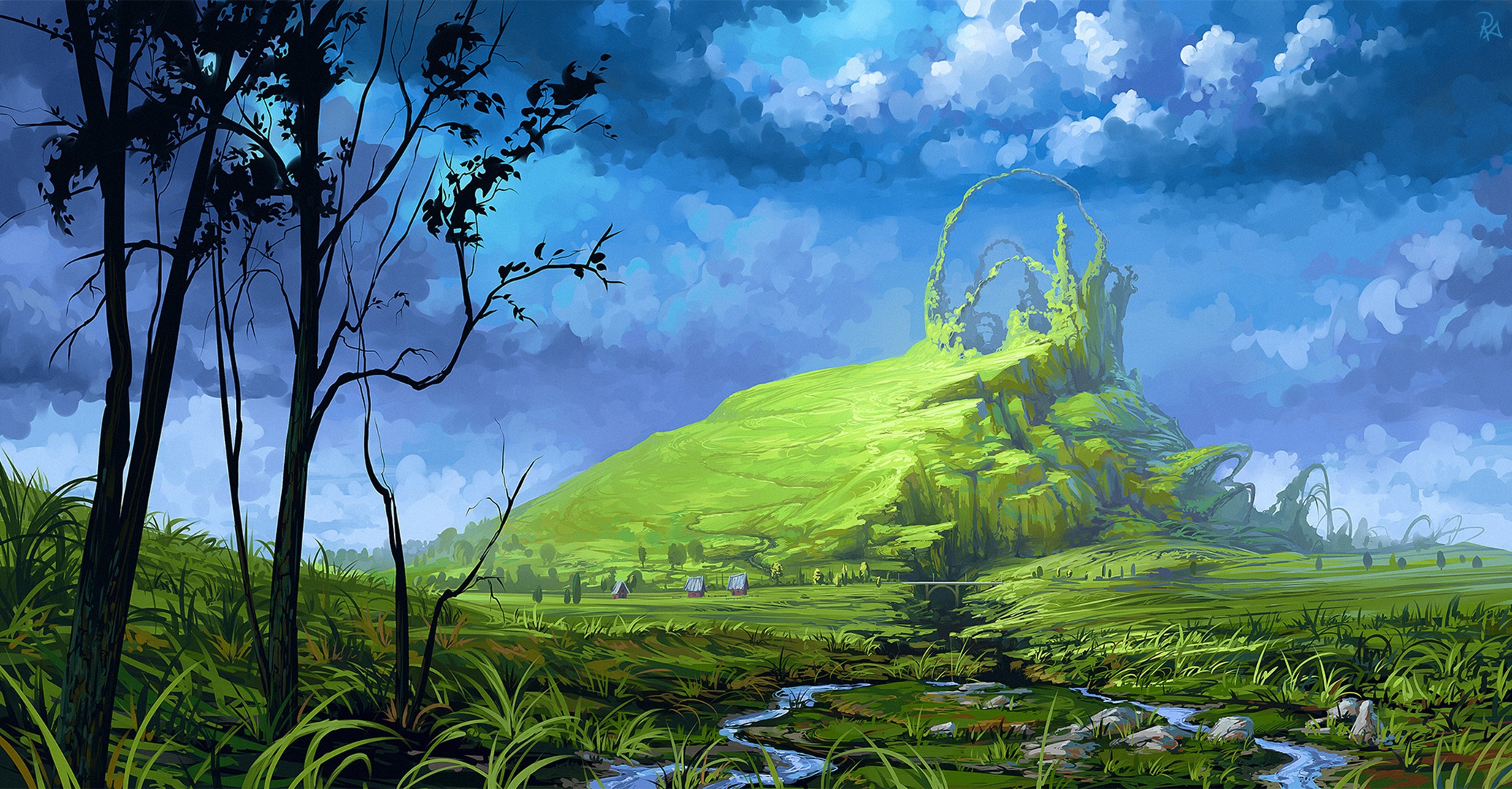 Download mobile wallpaper Landscape, Fantasy, Cloud for free.