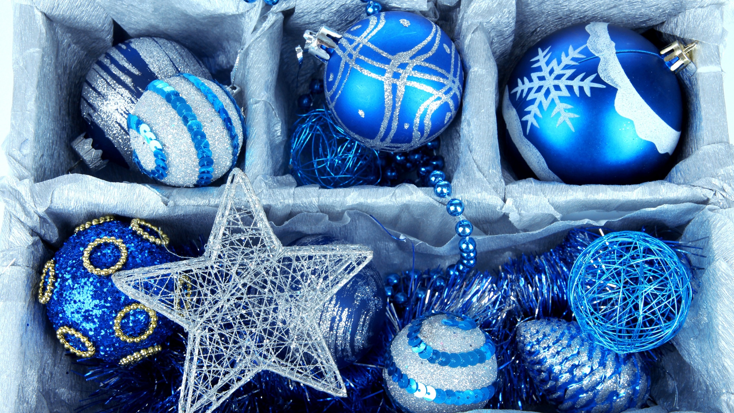 Téléchargez des papiers peints mobile Noël, Argent, Vacances, Décorations De Noël, Etoile gratuitement.