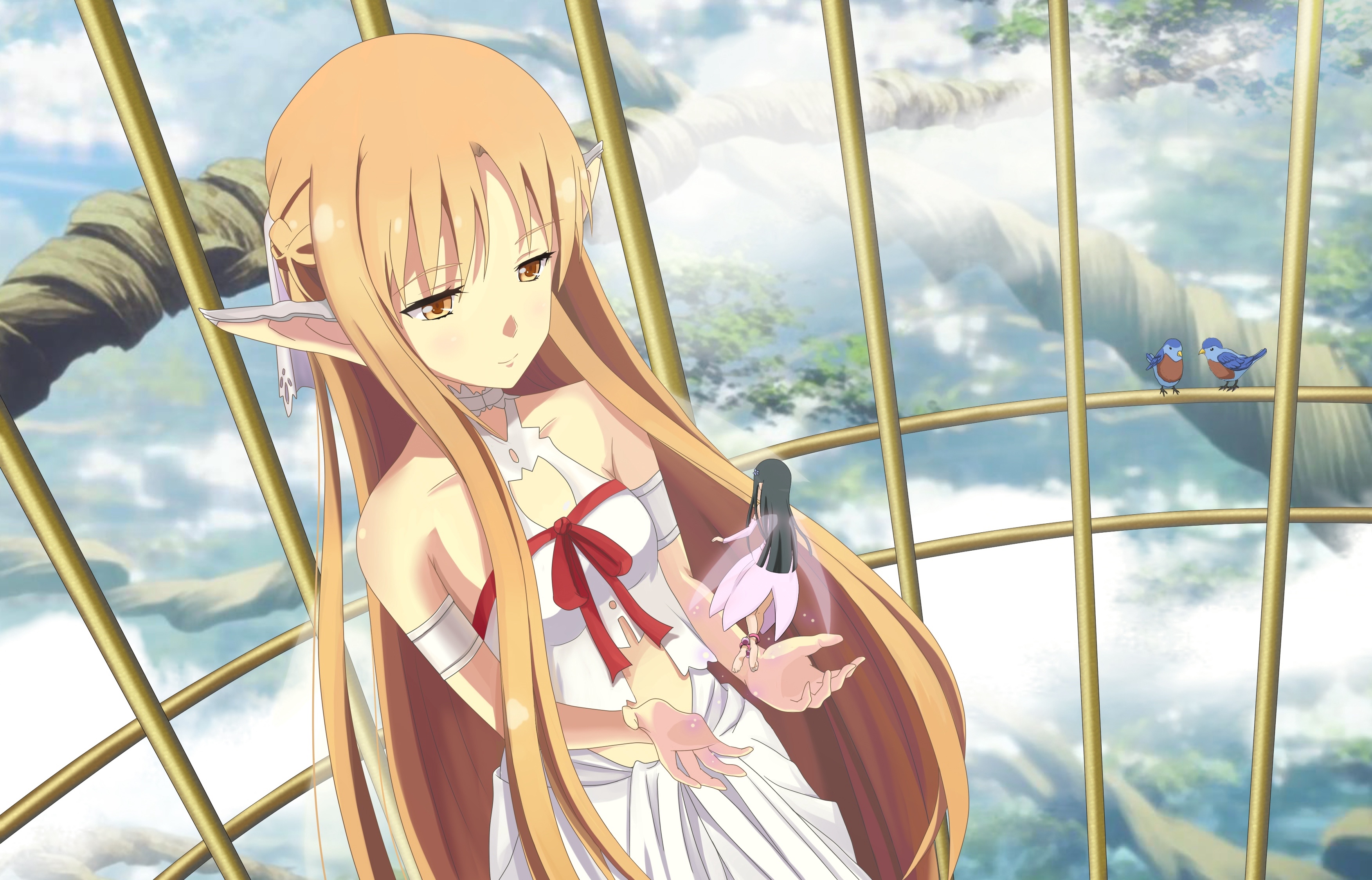 Free download wallpaper Anime, Sword Art Online, Asuna Yuuki, Yui (Sword Art Online) on your PC desktop